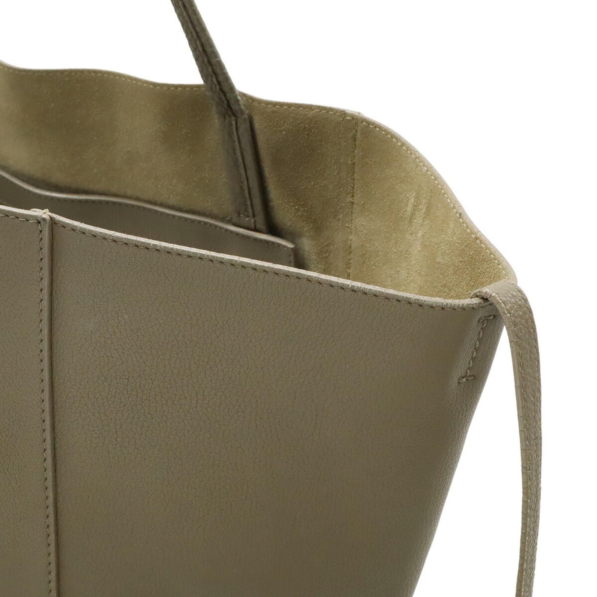 Celine Black Grayish Leather Pouch Shoulder Bag Tote Bag (Pre-Owned)
