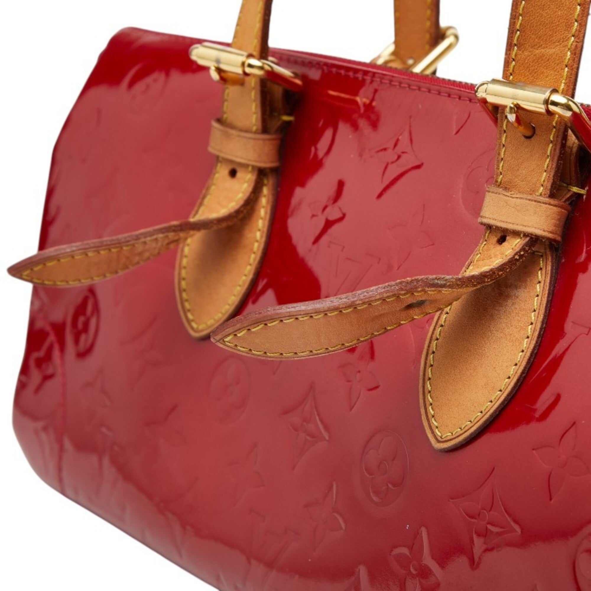 Louis Vuitton Pomme D'amour Red Color Patent Leather Handbag (Pre-Owned)