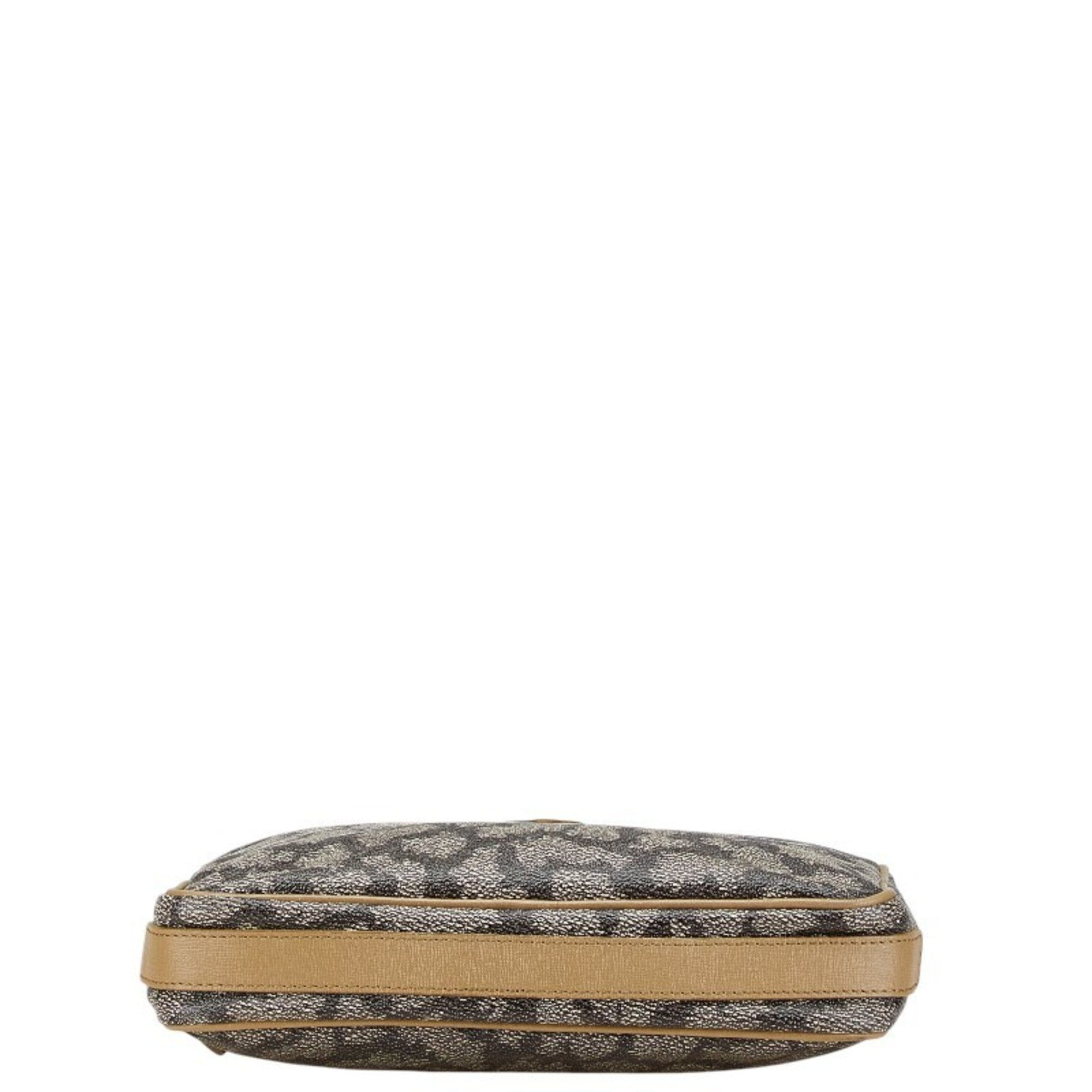 Saint Laurent Beige Brown Leather Clutch Bag (Pre-Owned)