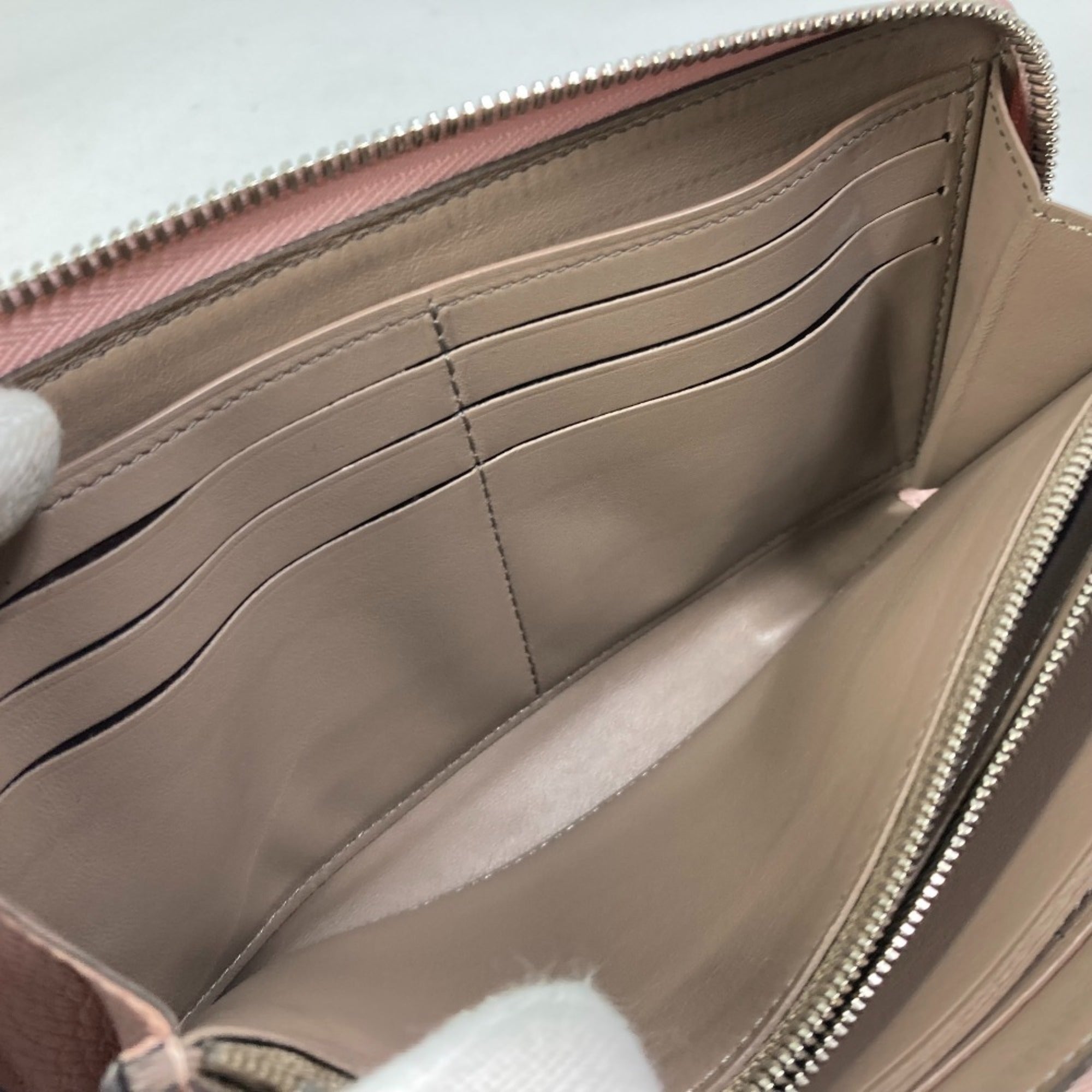 Louis Vuitton Pink Leather Long Wallet (Bi-Fold) (Pre-Owned)
