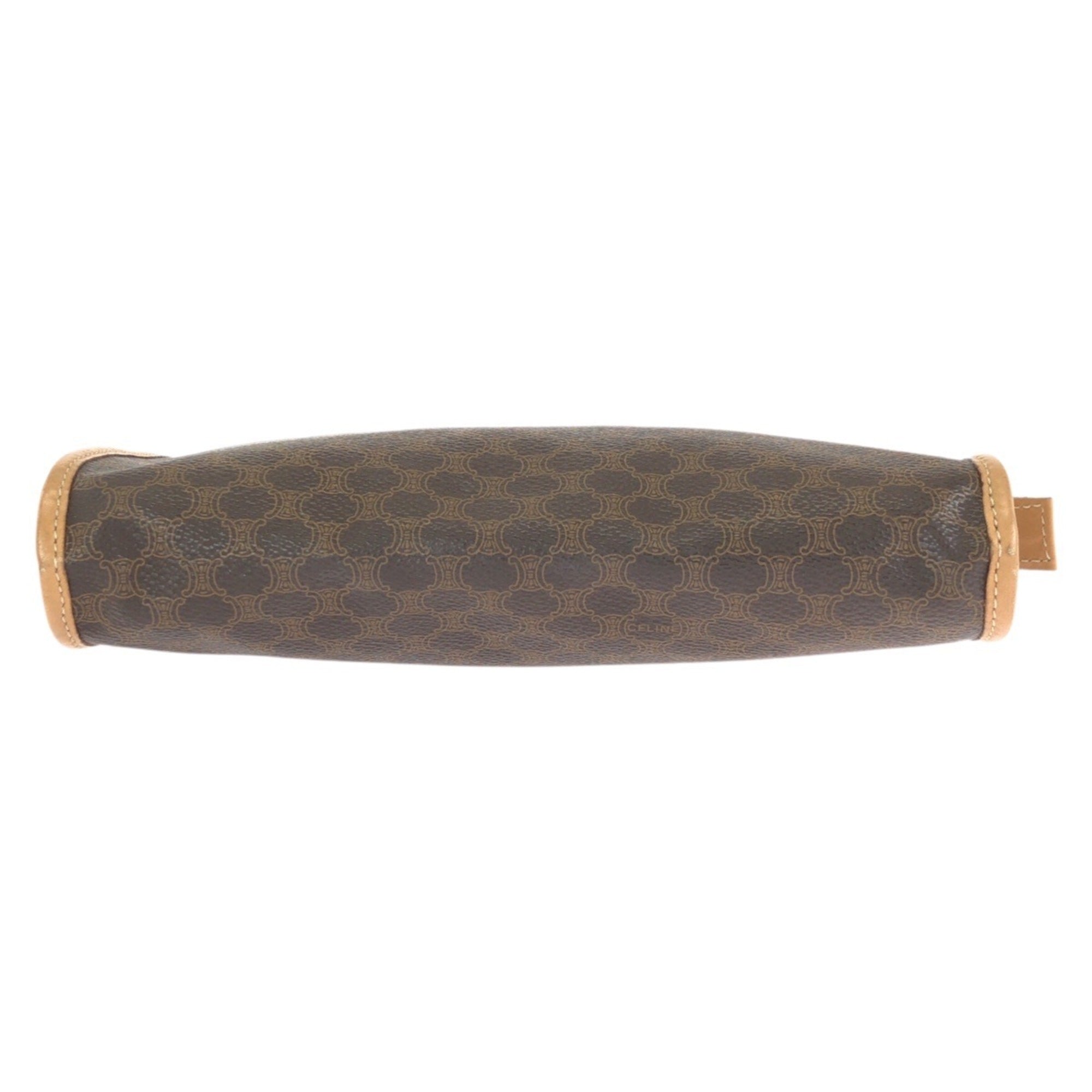 Celine Brown Pvc Leather Clutch Bag (Pre-Owned)