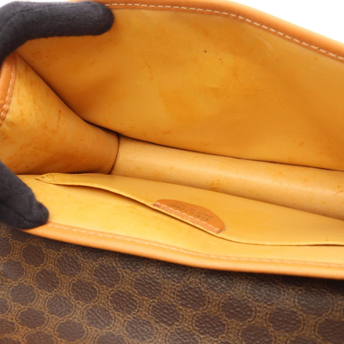 Celine Brown Coated Canvas Leather Handbag (Pre-Owned)
