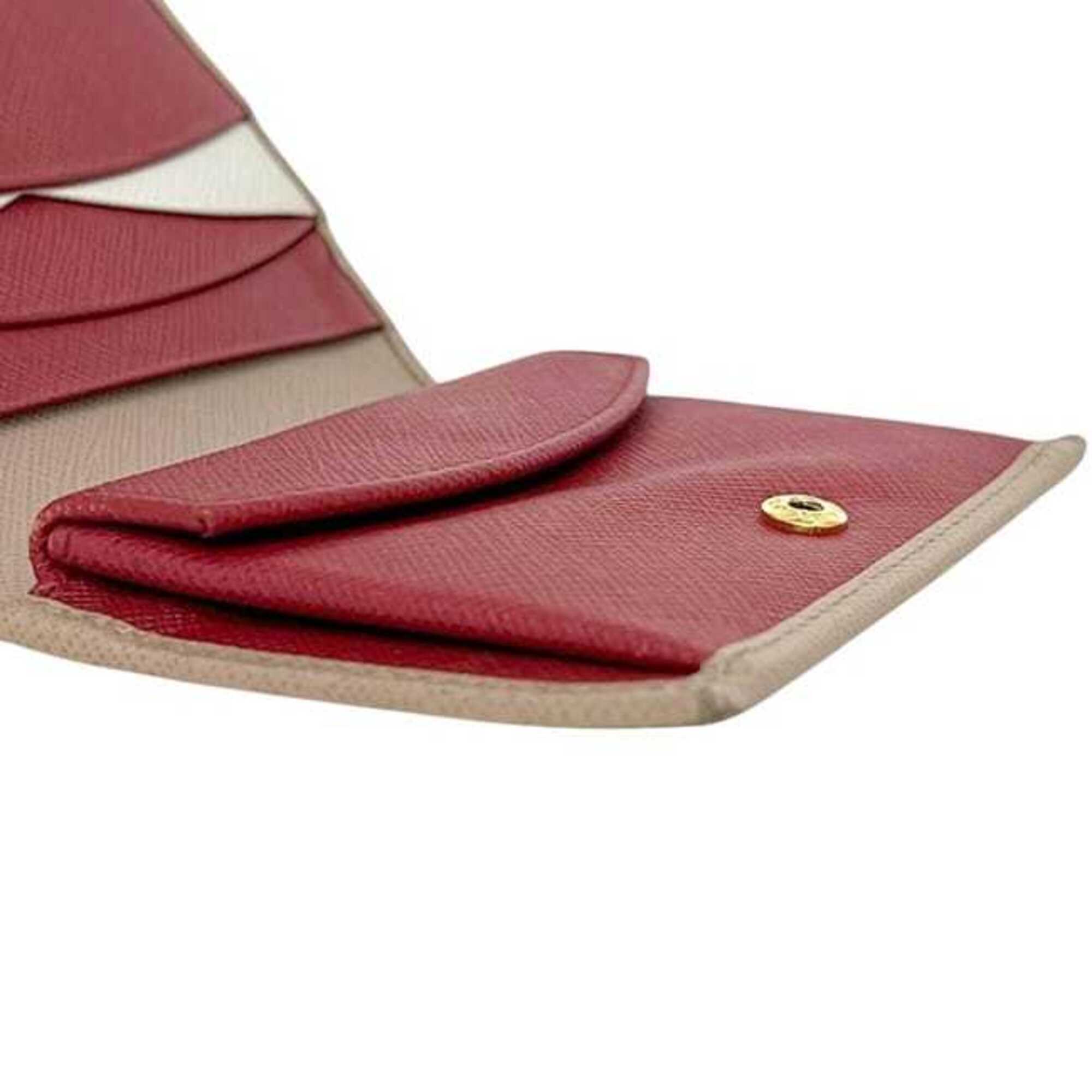 Prada Saffiano Beige Leather Wallet (Bi-Fold) (Pre-Owned)