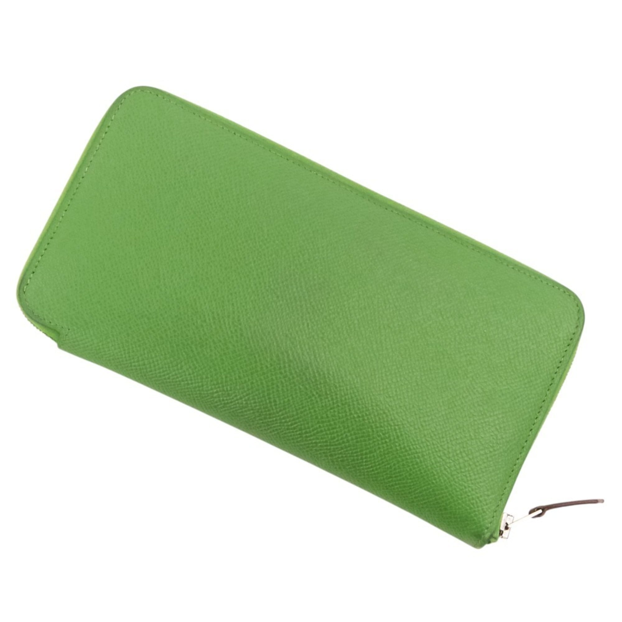Hermes Green Vert Epsom Leather Long Wallet (Bi-Fold) (Pre-Owned)