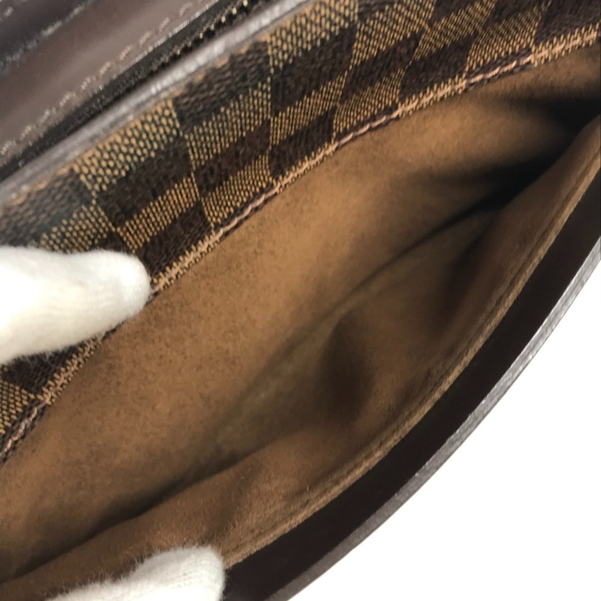 Louis Vuitton Brown Ebene Damier Canvas Clutch Bag Pouch (Pre-Owned)
