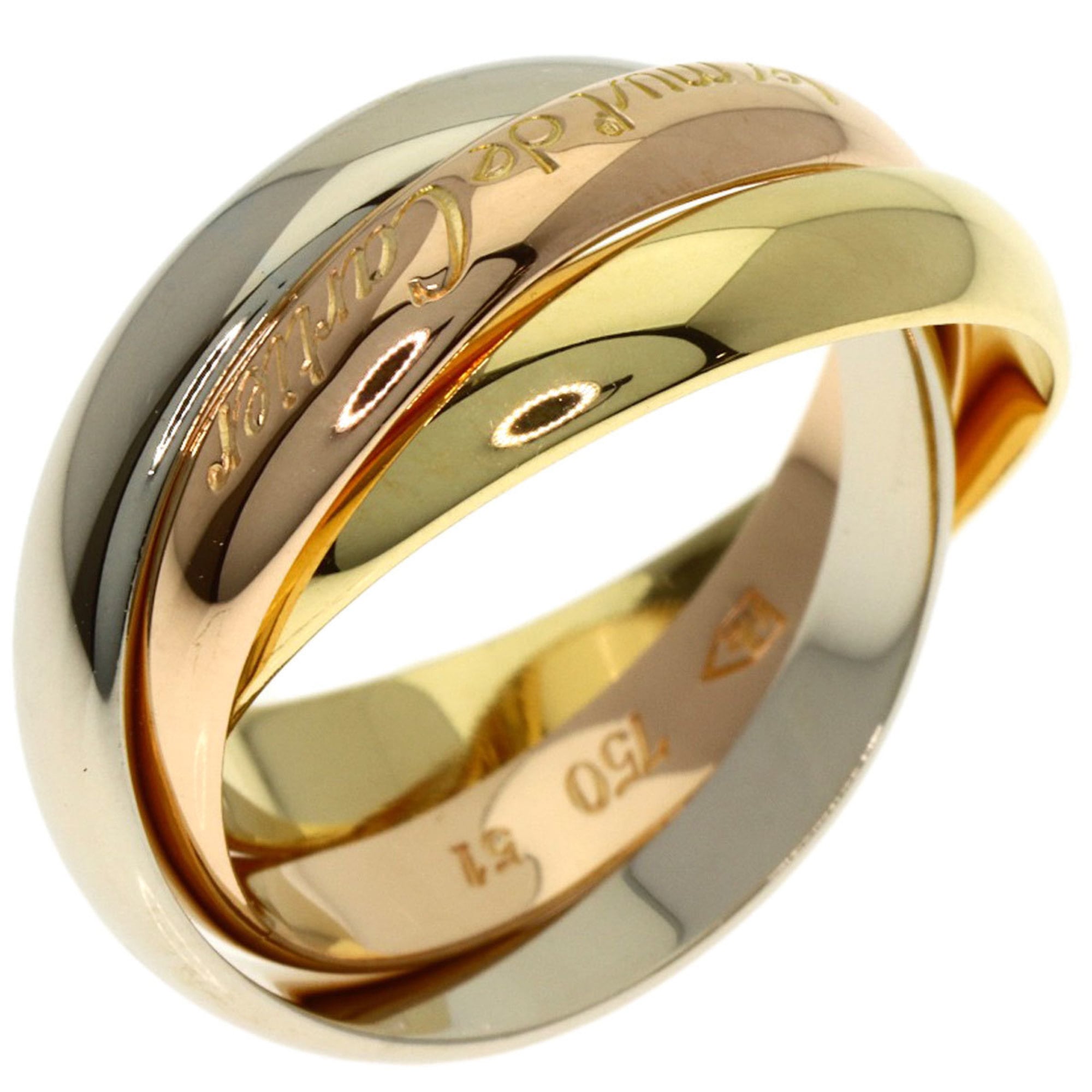 Cartier Trinity Yellow Gold (18K) Pink Gold (18K) White Gold (18K) Band Ring (Pre-Owned)