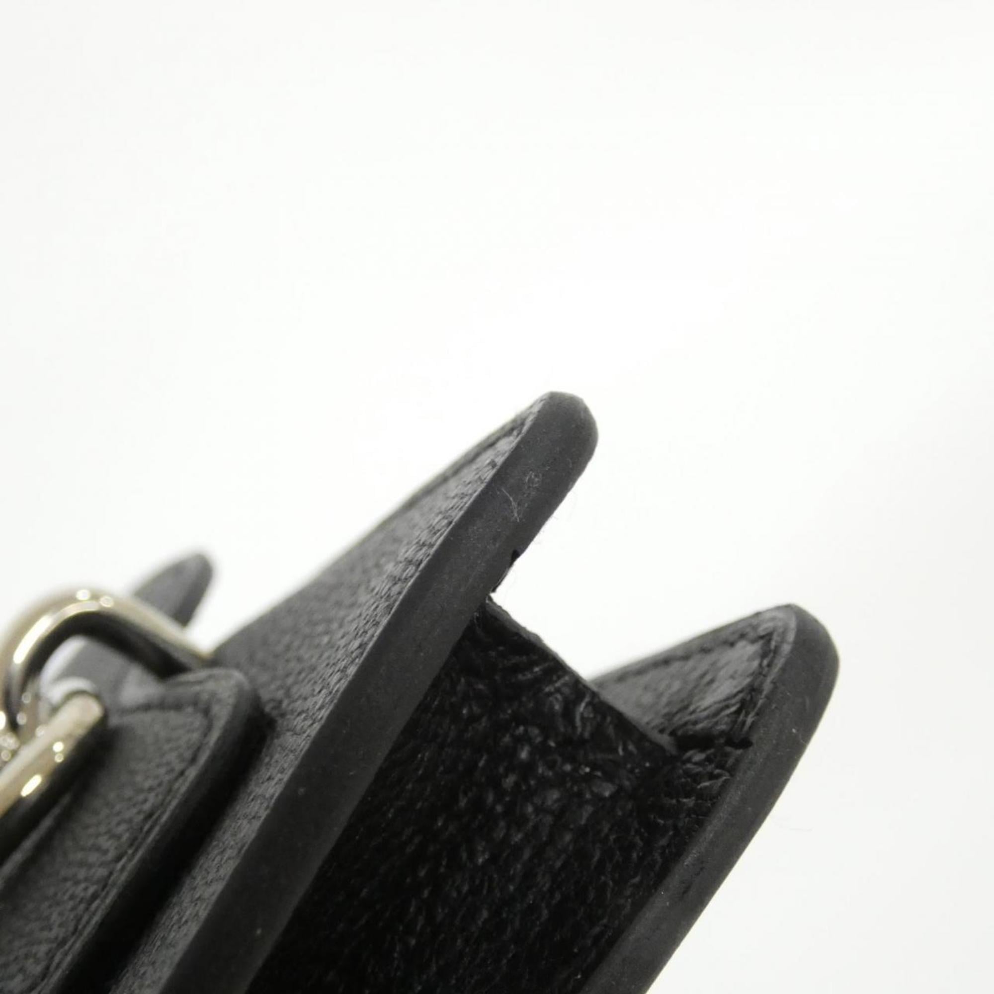 Hermes Black Chevre Leather Wallet (Bi-Fold) (Pre-Owned)