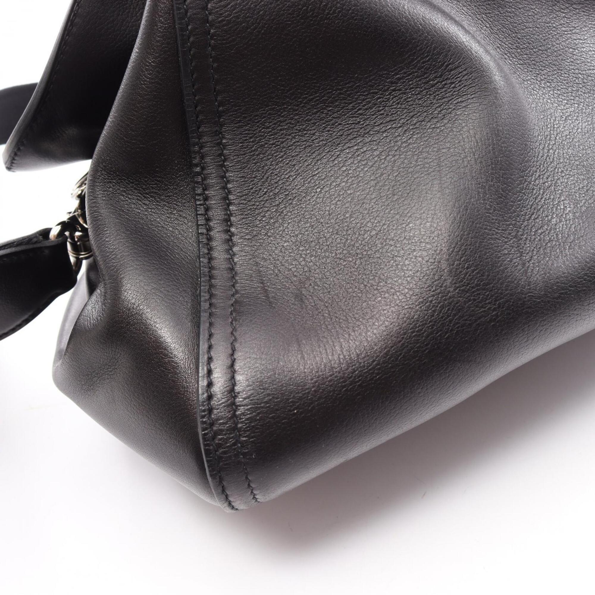 Hermes Black Leather Handbag (Pre-Owned)