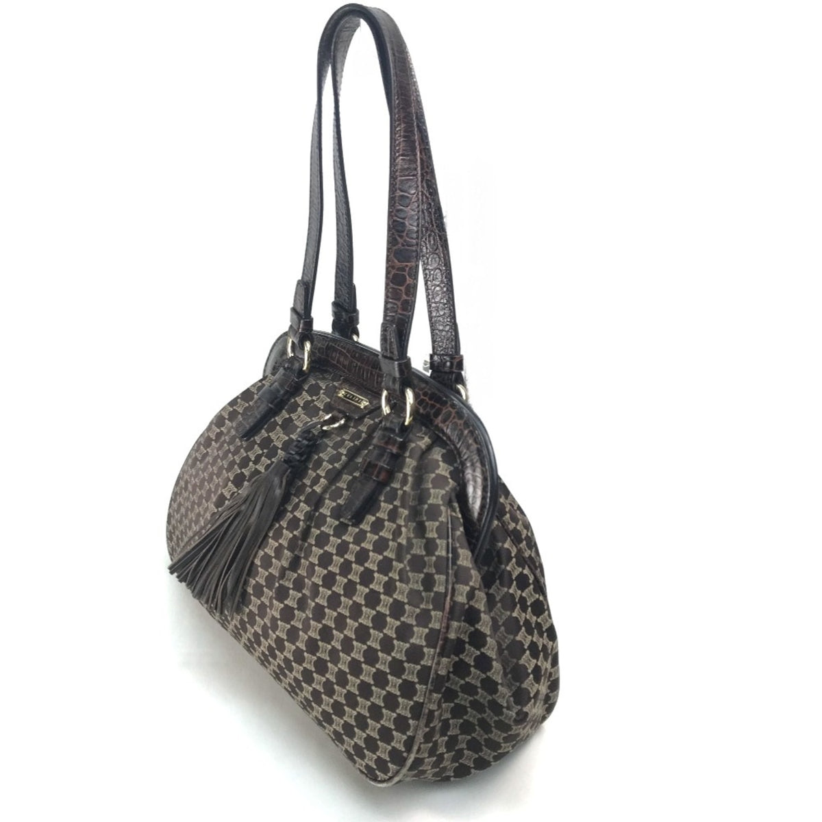 Celine Brown Leather Shoulder Bag (Pre-Owned)