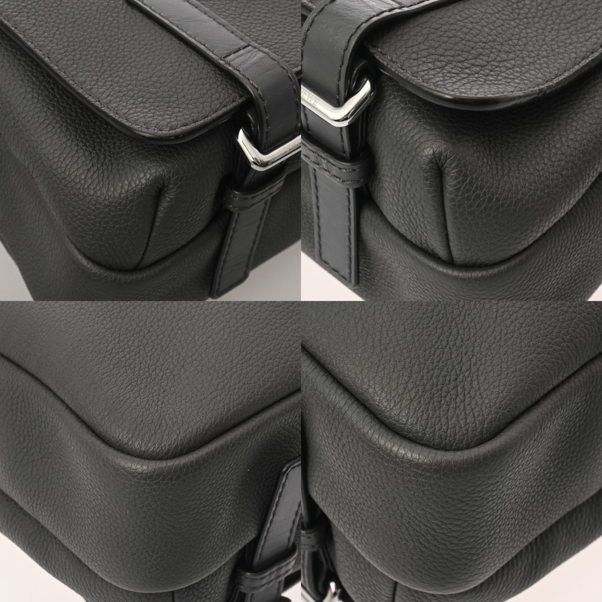 Loewe Gray Leather Shoulder Bag (Pre-Owned)