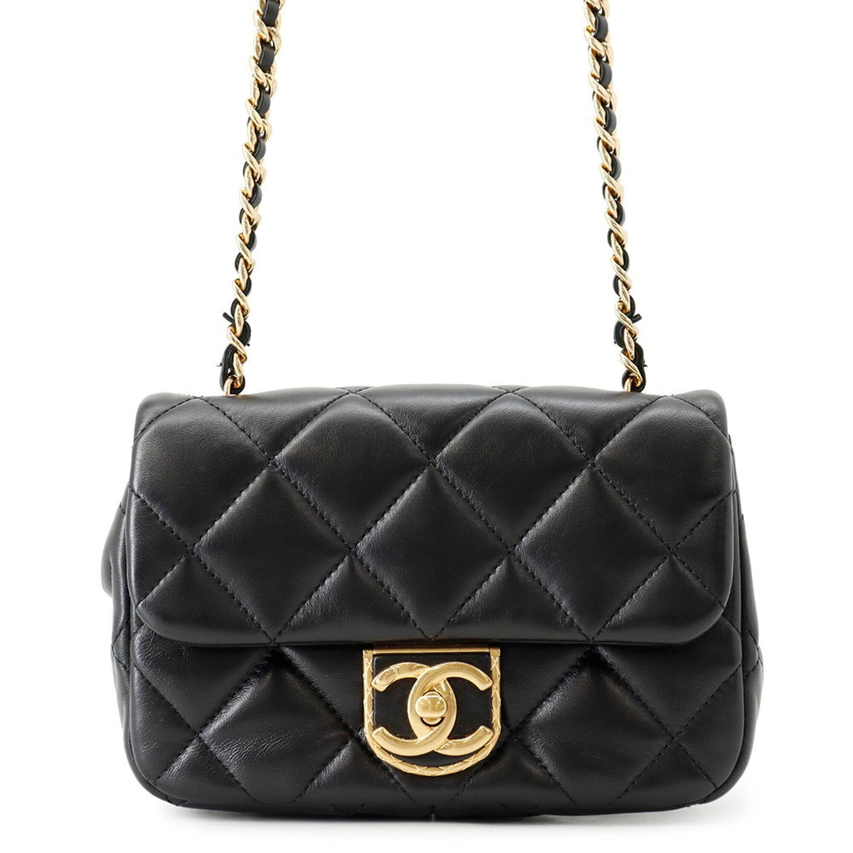 Chanel Black Handbag Shoulder Bag (Pre-Owned)