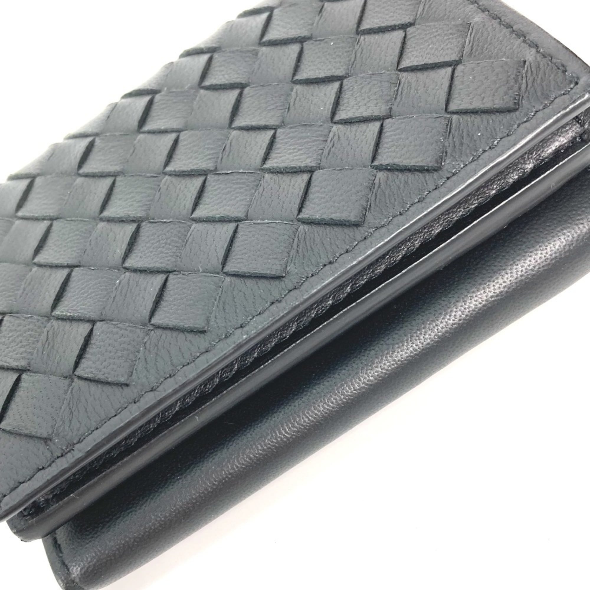 Bottega Veneta Black Intrecciato Wallet (Tri-Fold) (Pre-Owned)