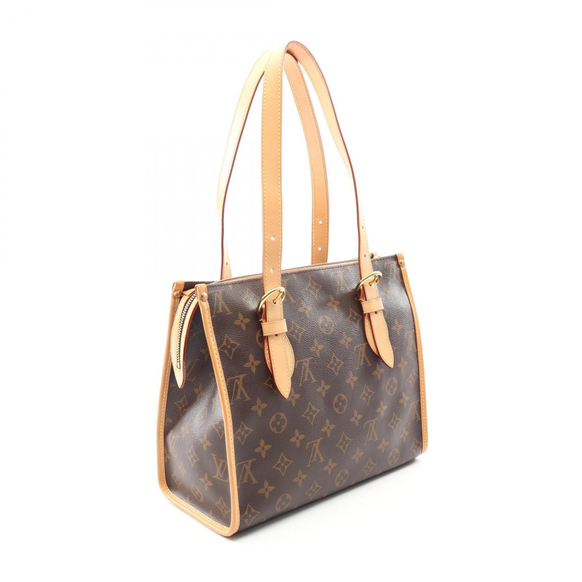 Louis Vuitton Brown Coated Canvas Pvc Monogram Leather Handbag Tote Bag (Pre-Owned)