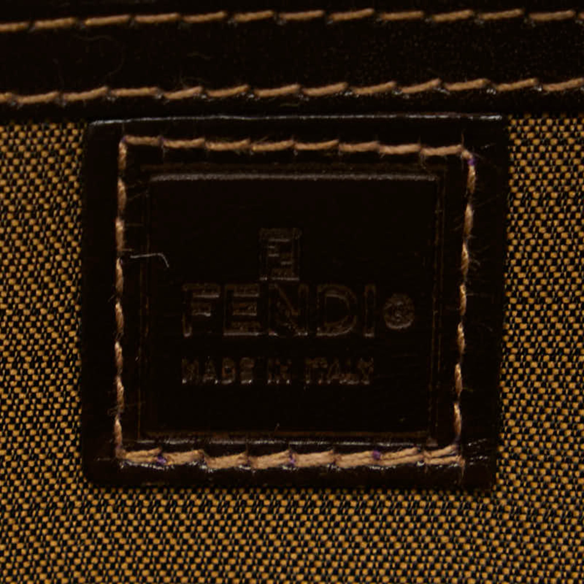 Fendi Brown Canvas Leather Handbag (Pre-Owned)