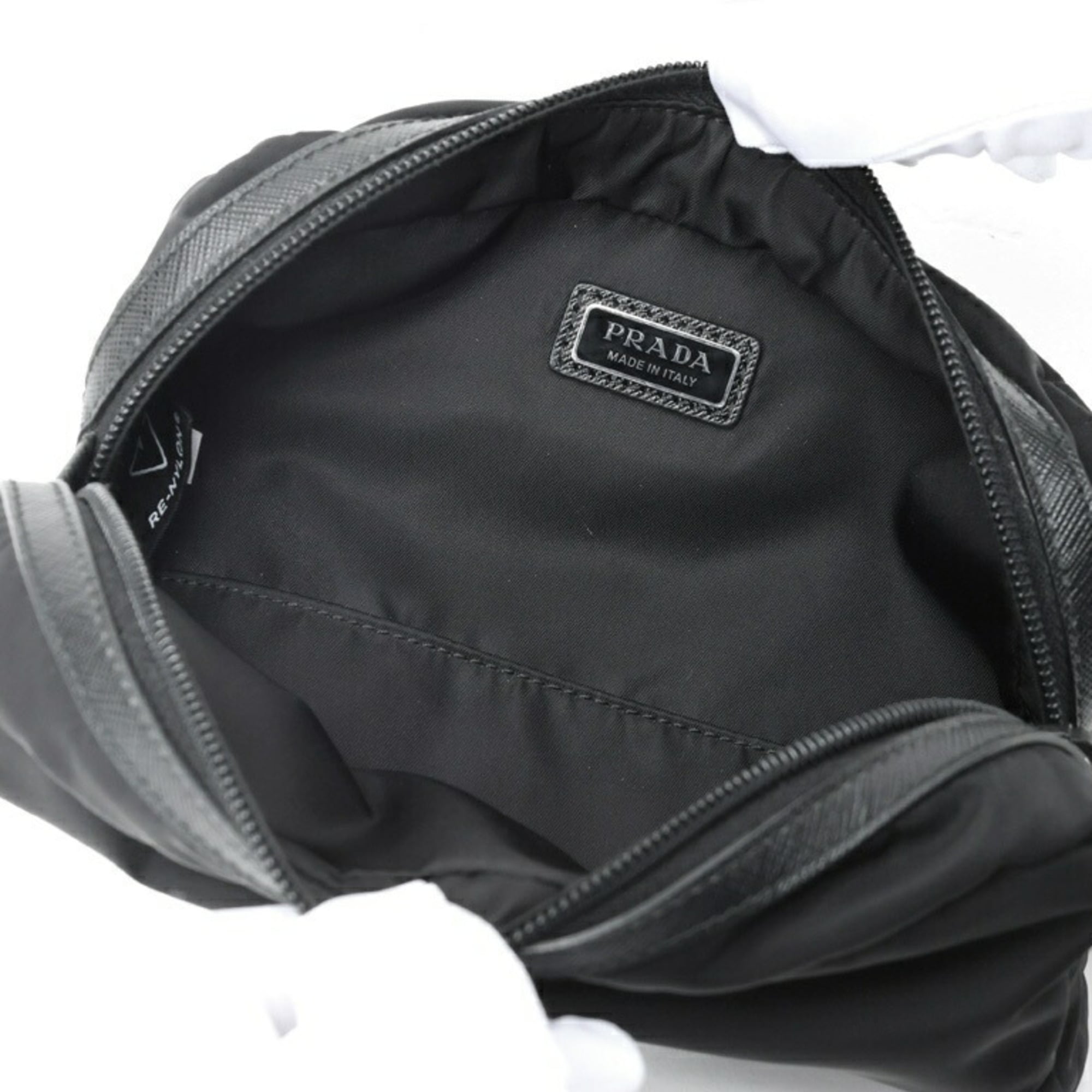 Prada Black Nero Nylon Pouch Wash Bag (Pre-Owned)