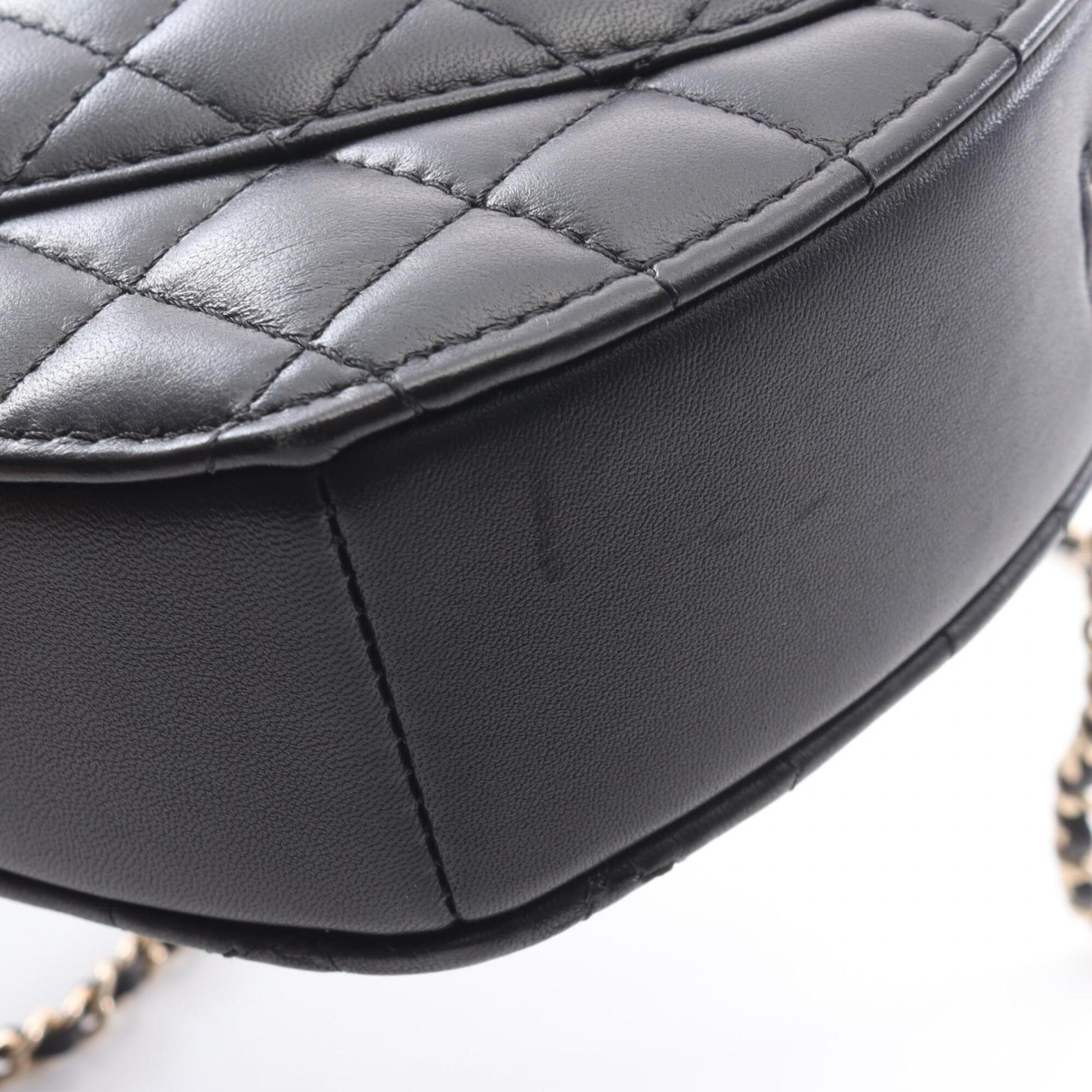 Chanel Black Leather Handbag Shoulder Bag (Pre-Owned)