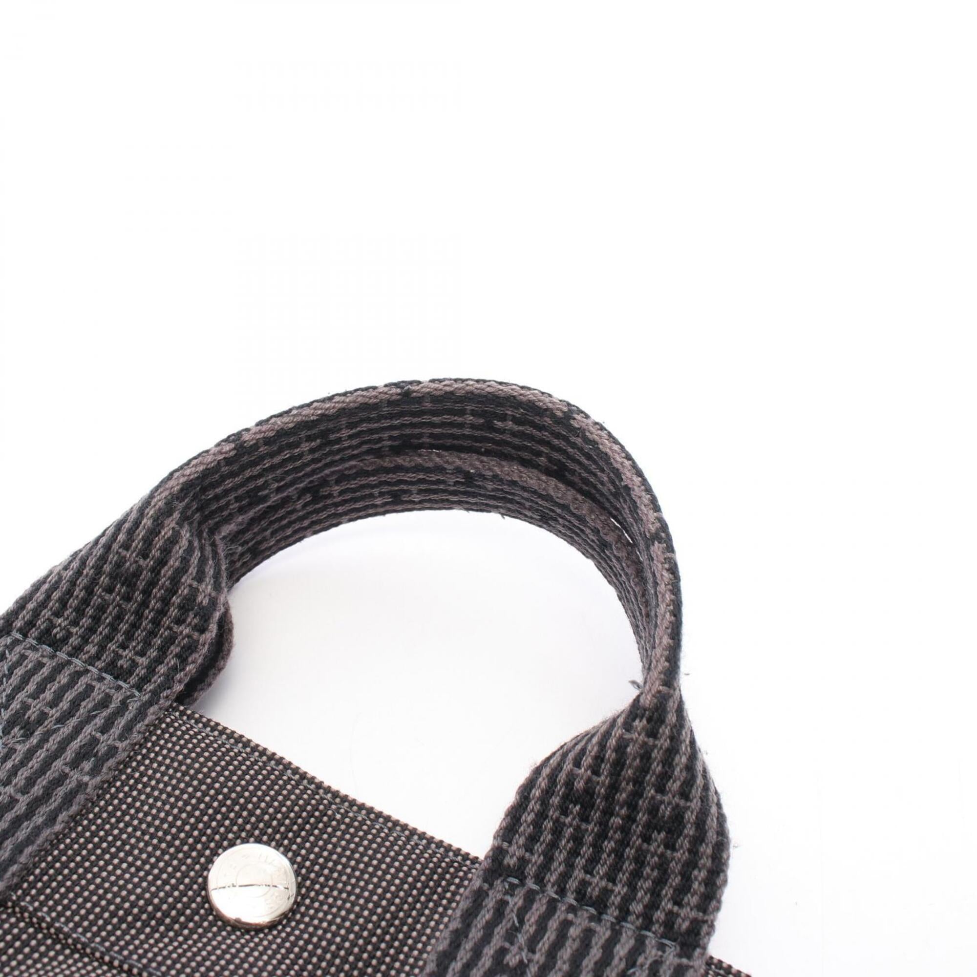 Hermes Gray Nylon Canvas Canvas Handbag Tote Bag (Pre-Owned)