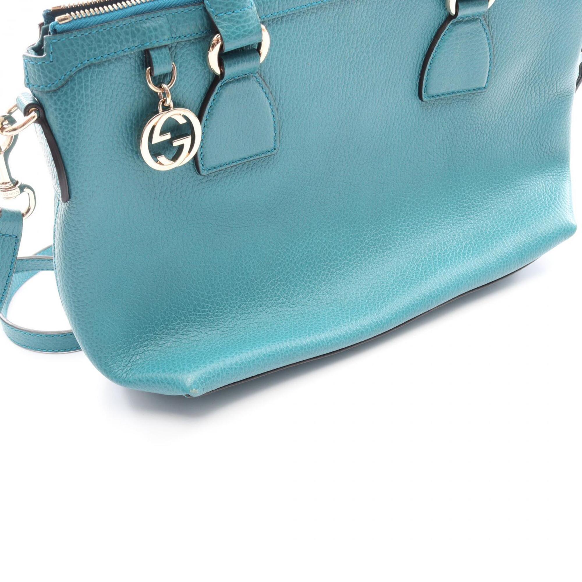 Gucci Blue Leather Handbag (Pre-Owned)