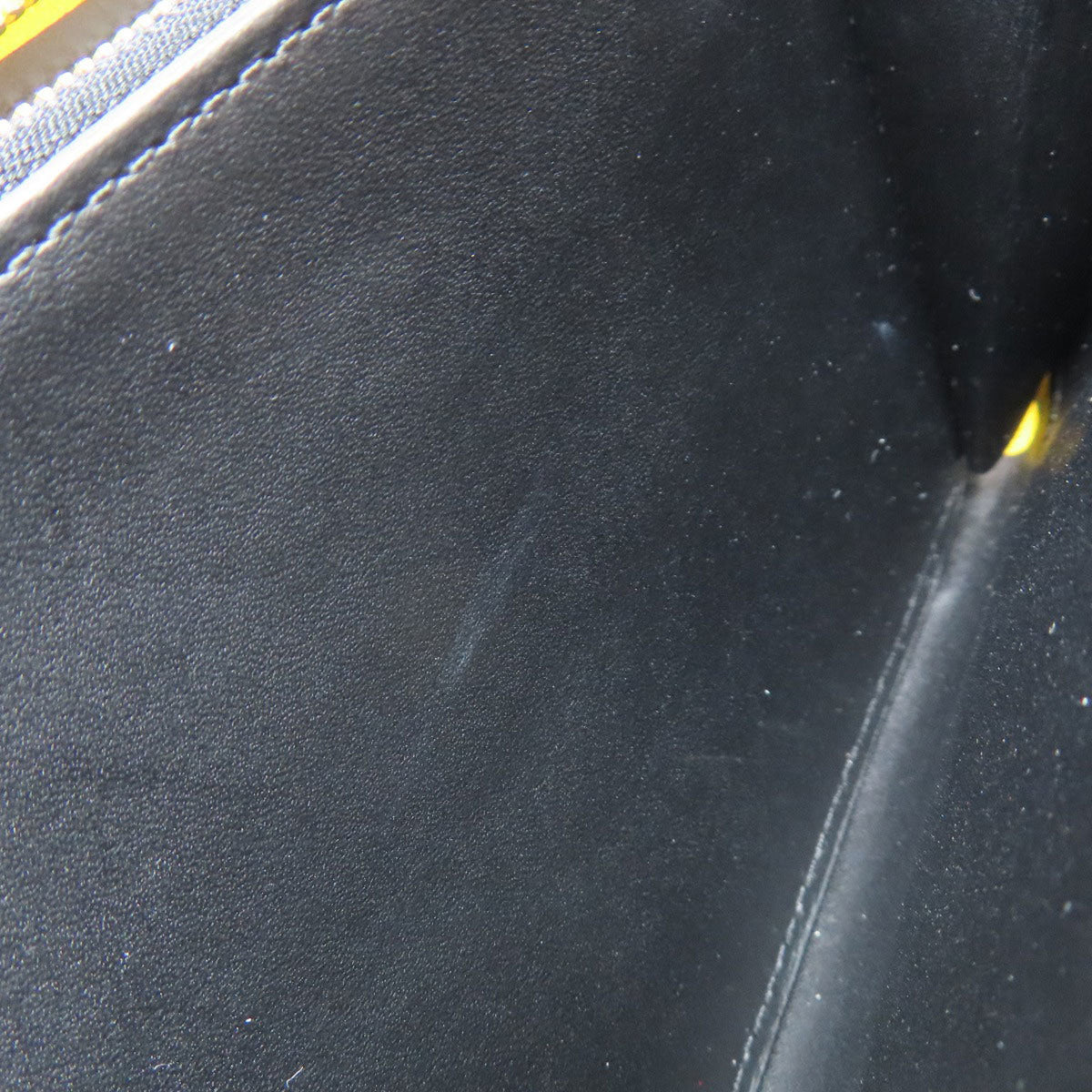 Louis Vuitton Black Yellow Vernis Long Wallet (Bi-Fold) (Pre-Owned)