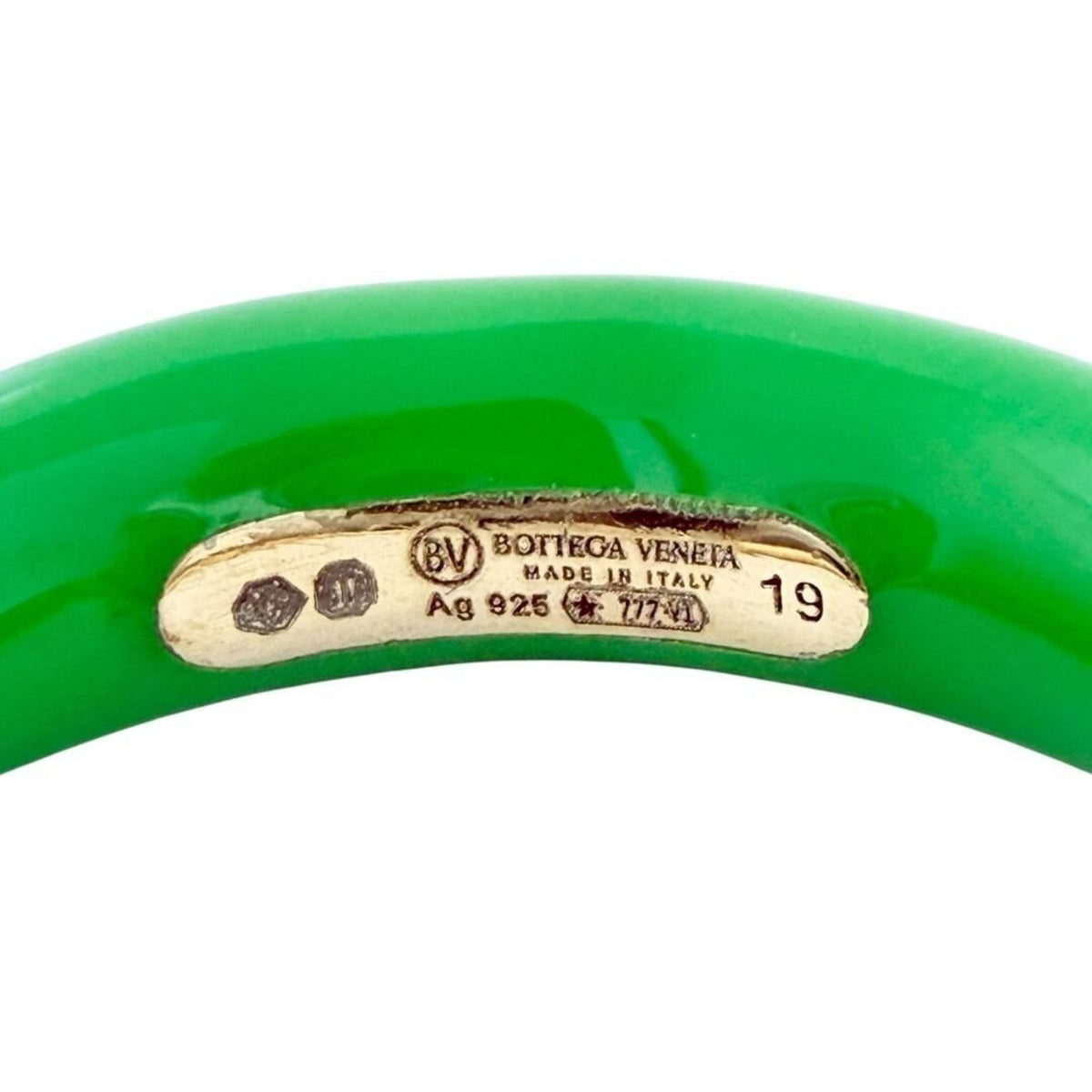 Bottega Veneta Gold Silver 925 Band Ring (Pre-Owned)