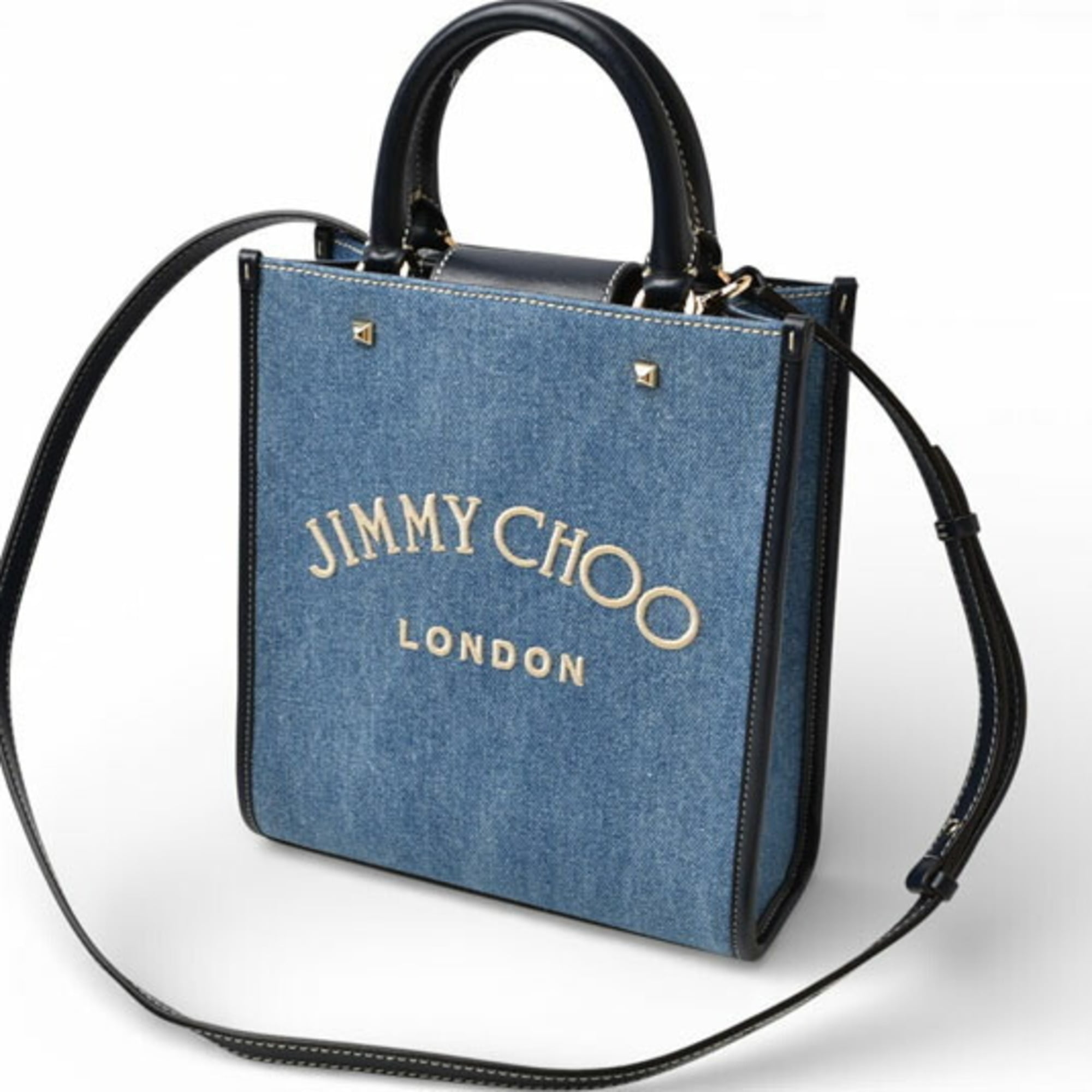 Jimmy Choo Denim Handbag Shoulder Bag (Pre-Owned)