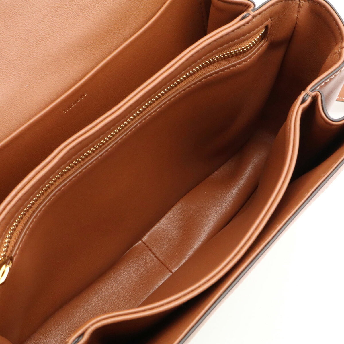 Celine Beige Brown Black Canvas Leather Handbag Pochette Shoulder Bag (Pre-Owned)