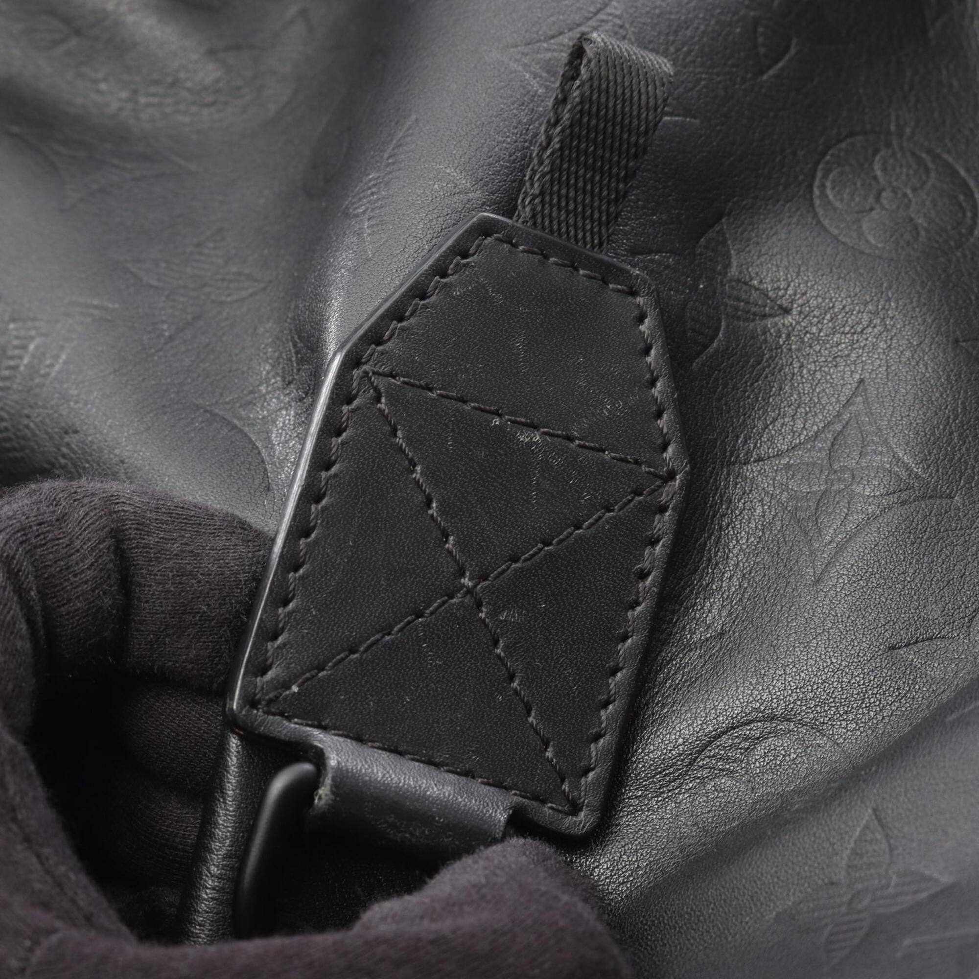 Louis Vuitton Black Monogram Shadow Leather Backpack (Pre-Owned)