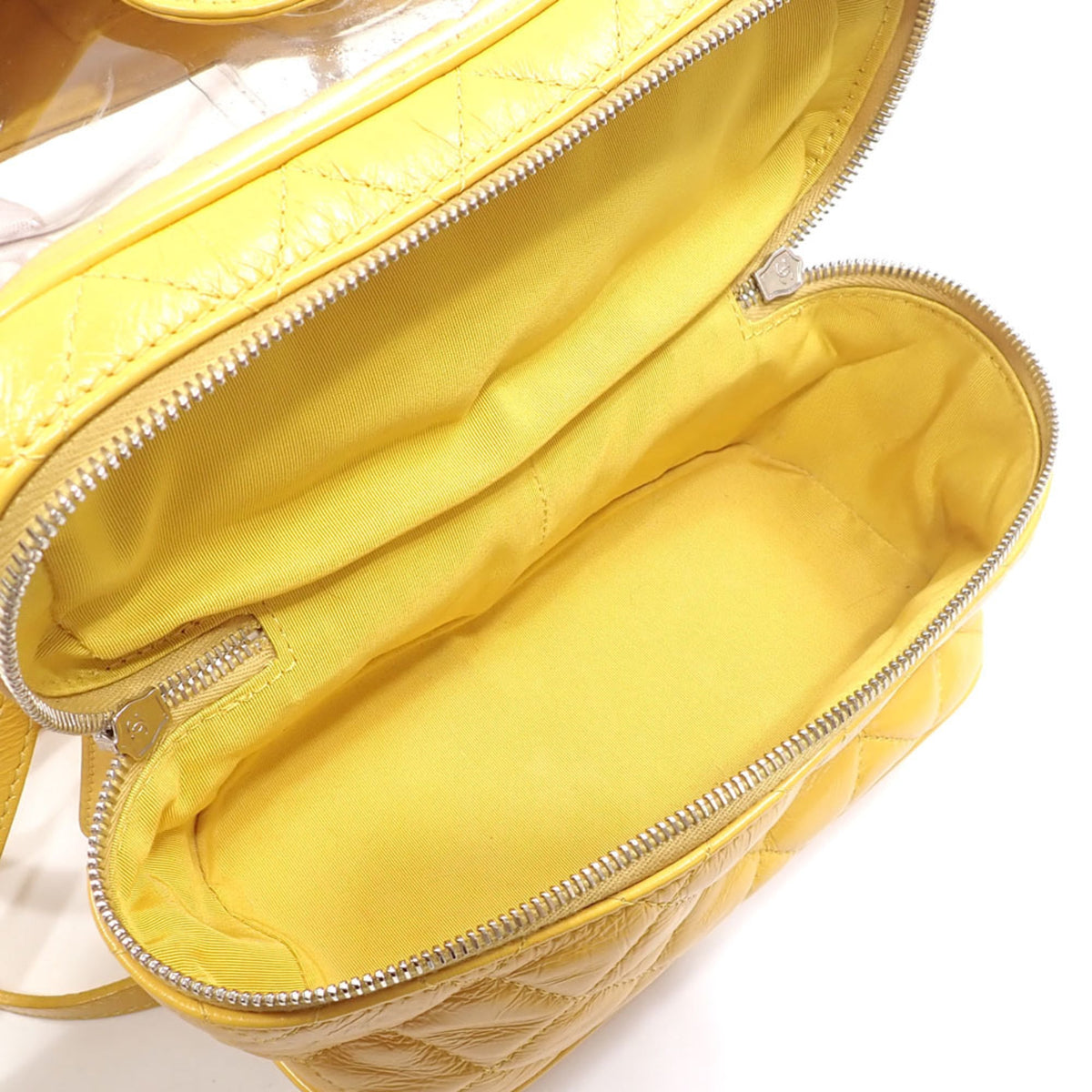 Chanel Yellow Leather Vinyl Backpack (Pre-Owned)