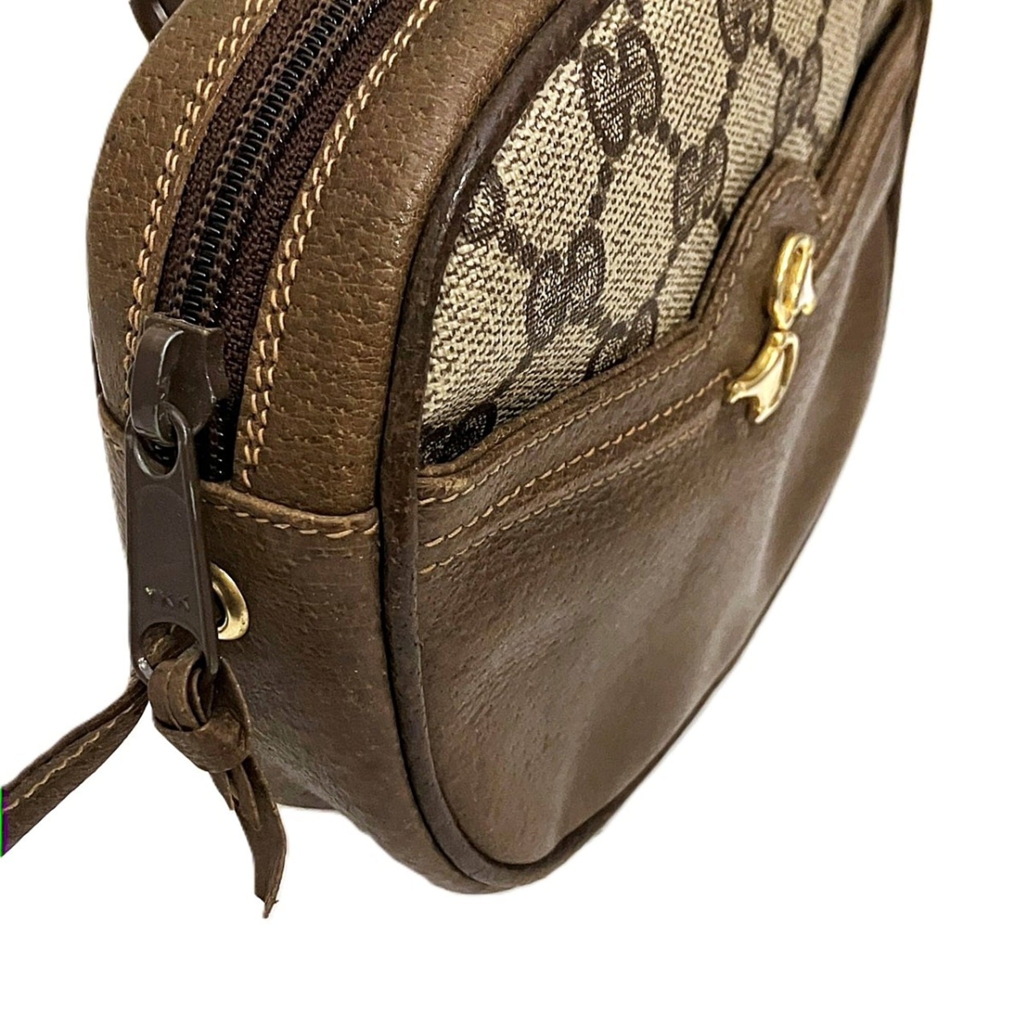 Gucci Horsebit Brown Pvc Leather Shoulder Bag (Pre-Owned)