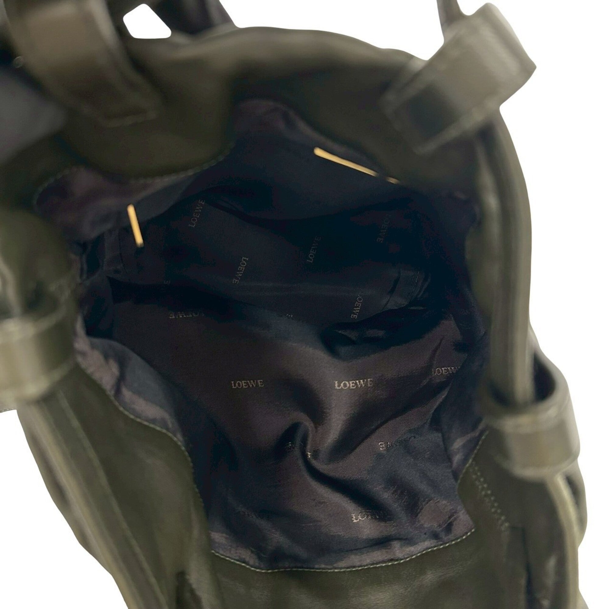 Loewe Green Leather Backpack (Pre-Owned)