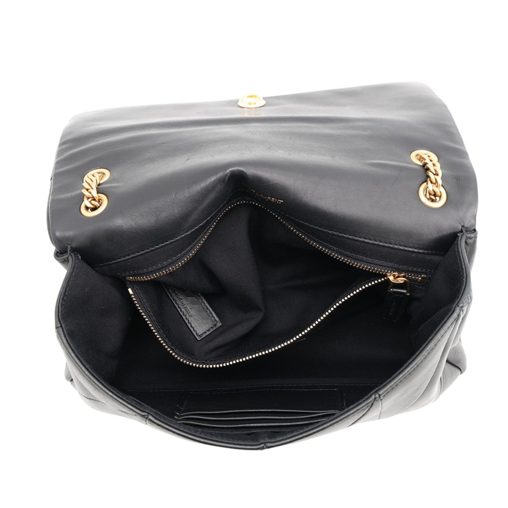 Yves Saint Laurent Black Leather Handbag Shoulder Bag (Pre-Owned)