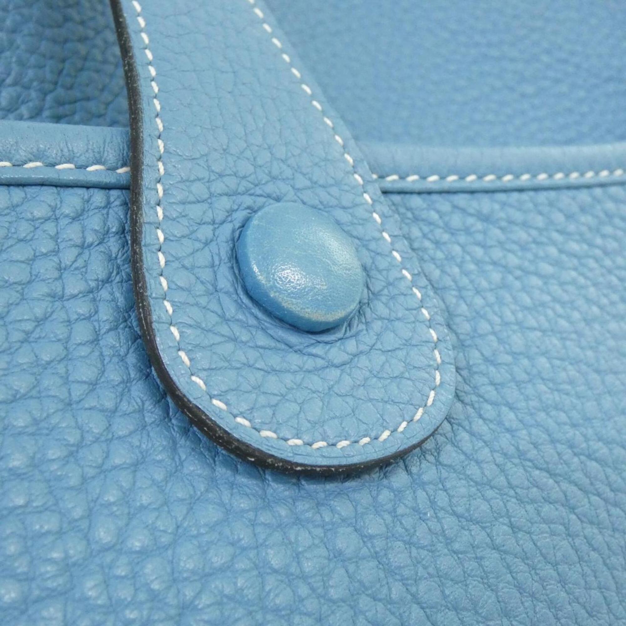 Hermes Blue Jean Taurillon Clemence Leather Shoulder Bag (Pre-Owned)