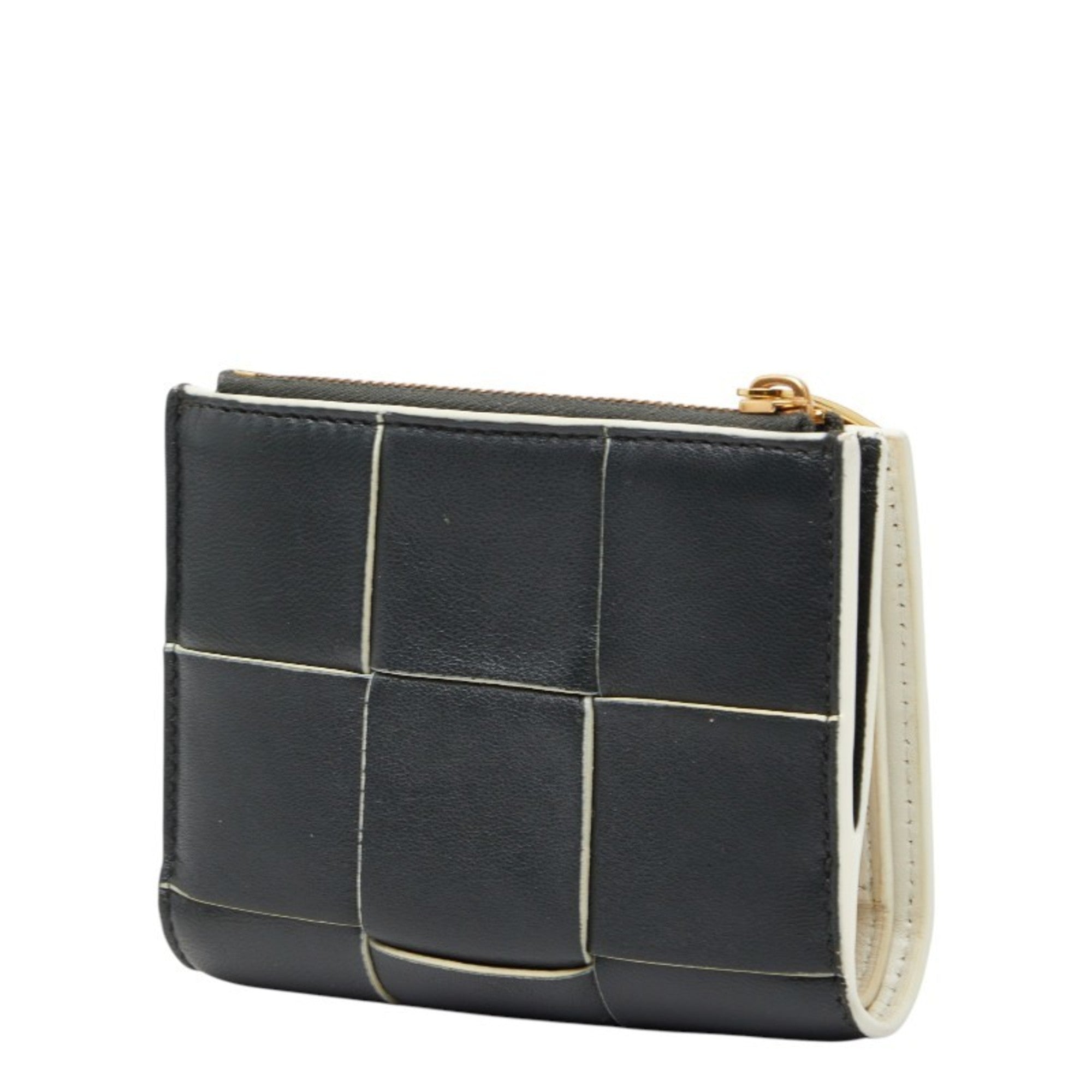 Bottega Veneta Black Leather Wallet (Bi-Fold) (Pre-Owned)