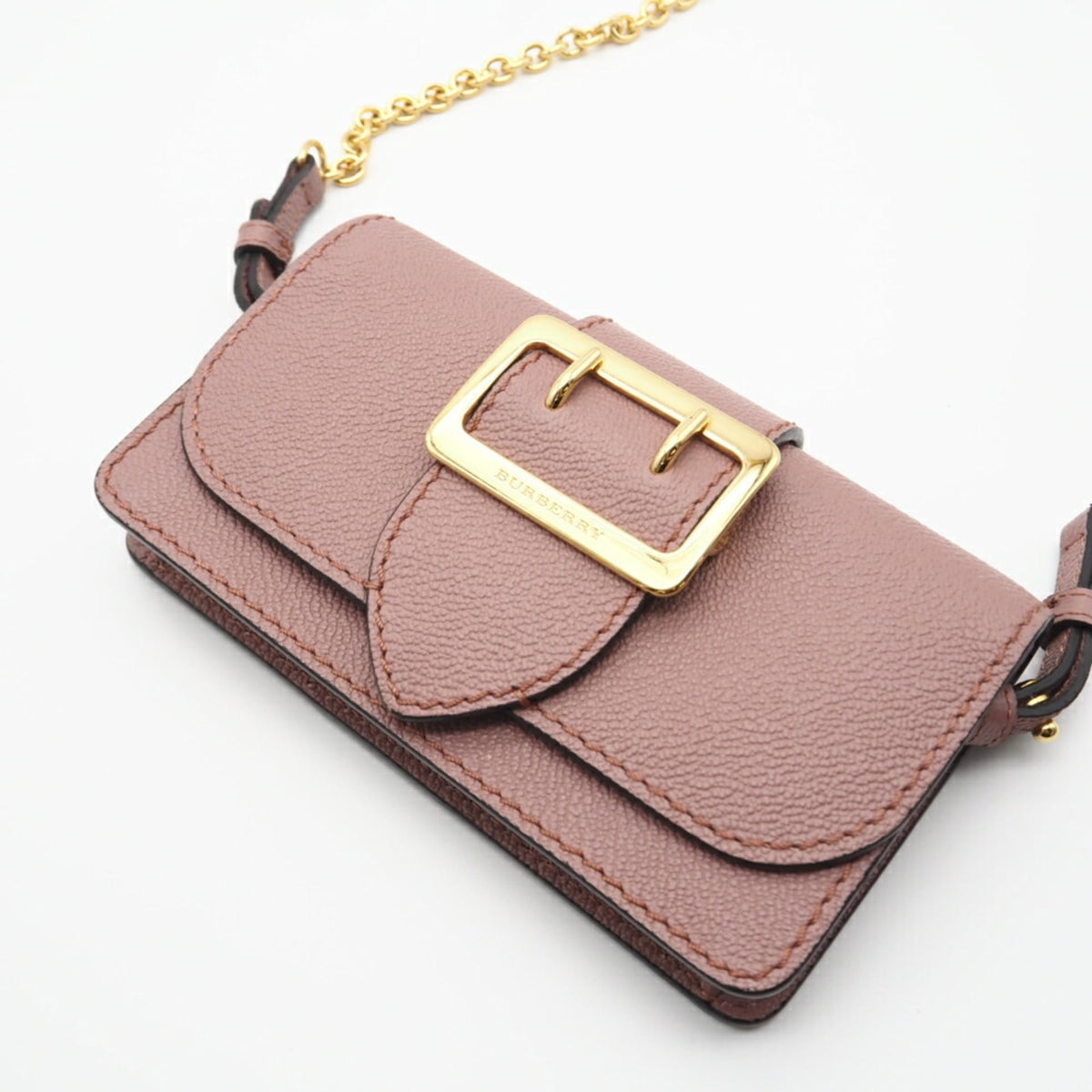 Burberry Pink Leather Shoulder Bag (Pre-Owned)