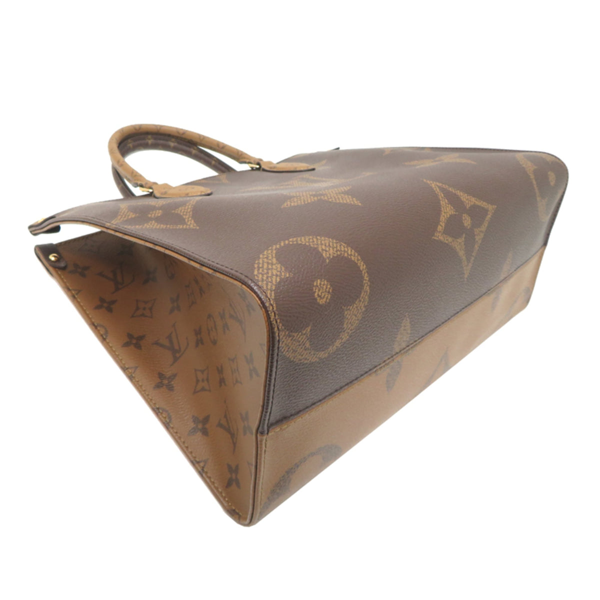 Louis Vuitton Brown Red Color Monogram Reverse Tote Bag (Pre-Owned)
