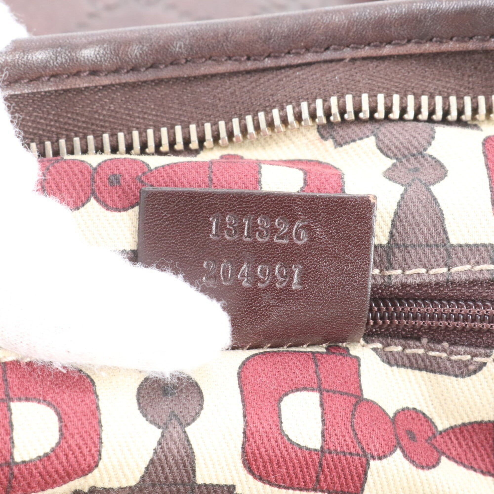 Gucci Abbey Brown Leather Shoulder Bag (Pre-Owned)