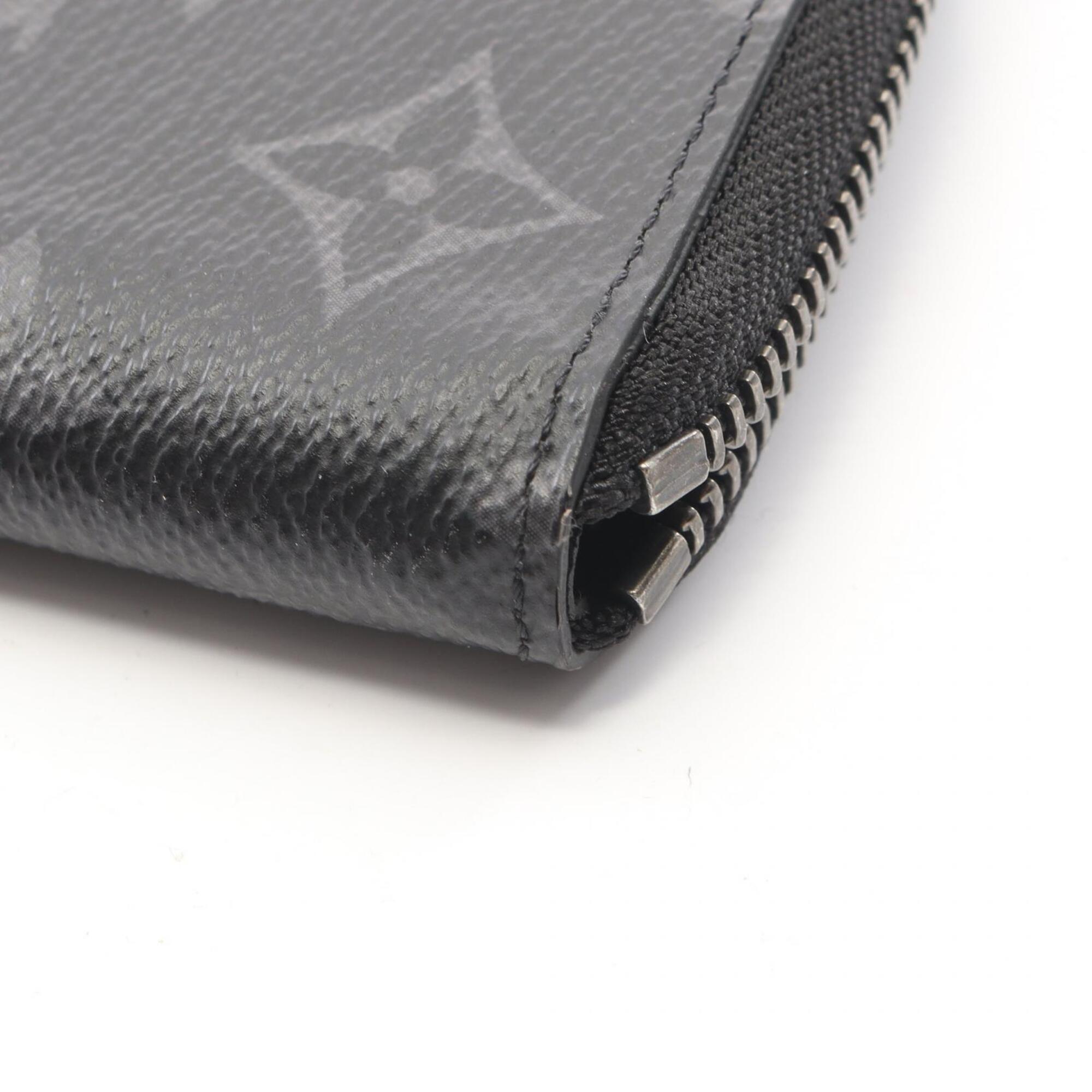 Louis Vuitton Black Leather Pvc Long Wallet (Bi-Fold) (Pre-Owned)