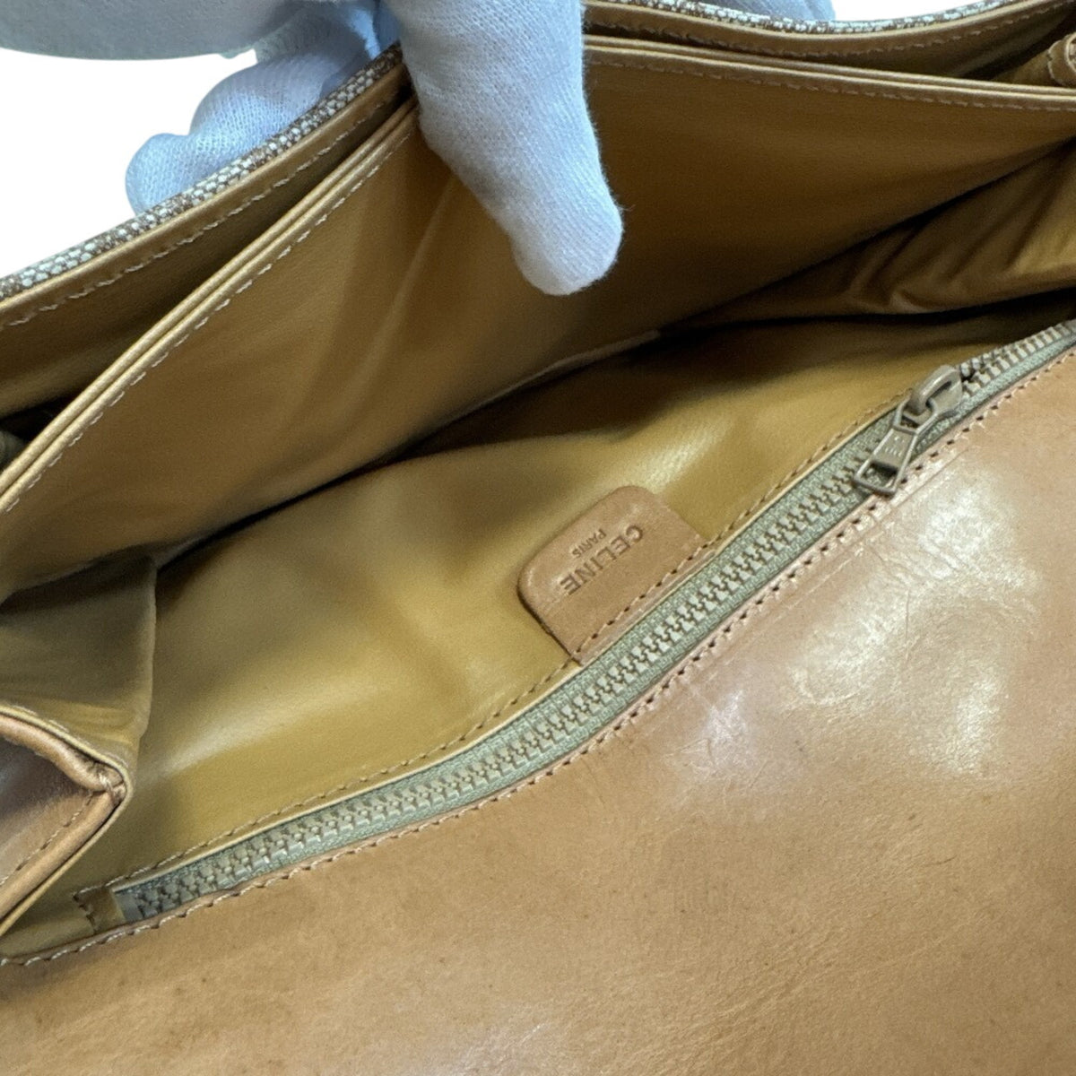 Celine Beige Brown Pvc Pochette Shoulder Bag (Pre-Owned)