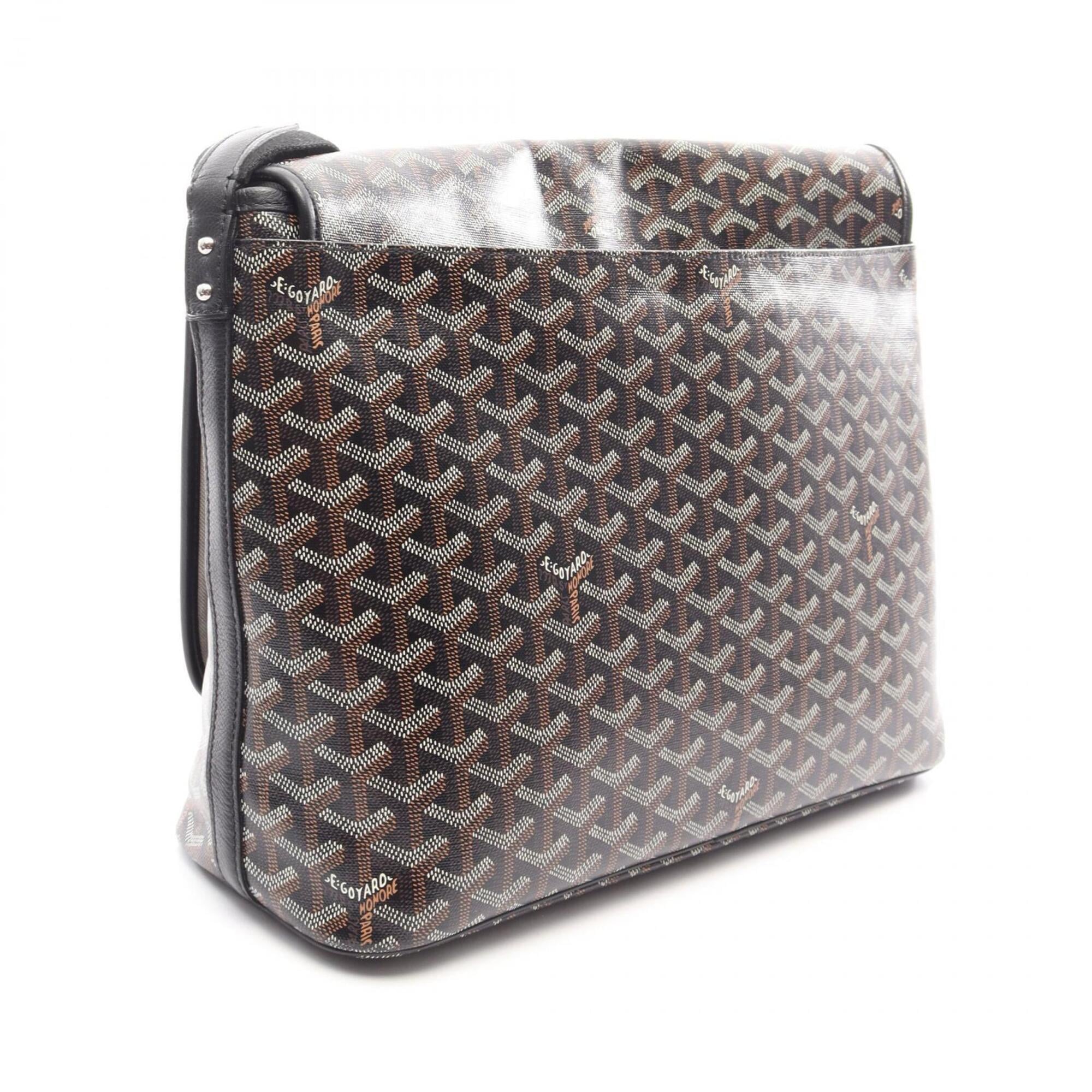 Goyard Black Multi-Color Coated Canvas Pvc Leather Handbag Shoulder Bag (Pre-Owned)