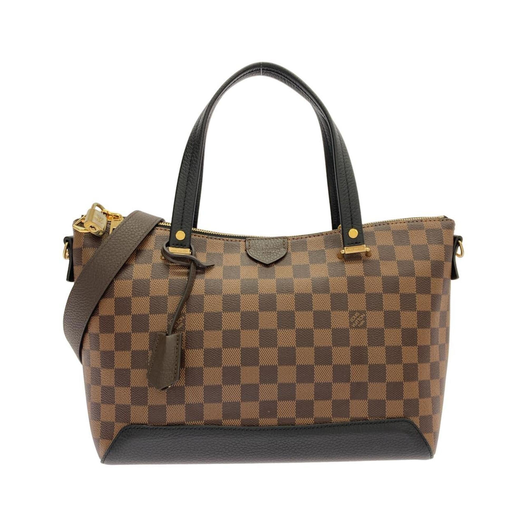 Louis Vuitton Black Damier Canvas Ebene Coated Canvas Leather Handbag (Pre-Owned)