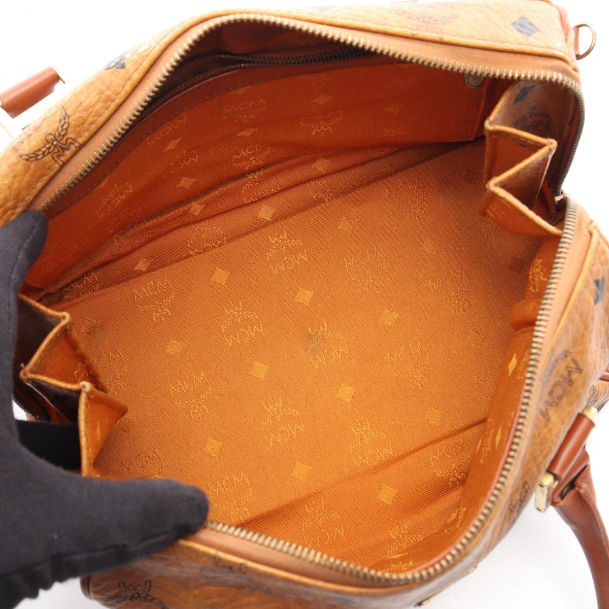 Mcm Brown Coated Canvas Leather Handbag (Pre-Owned)