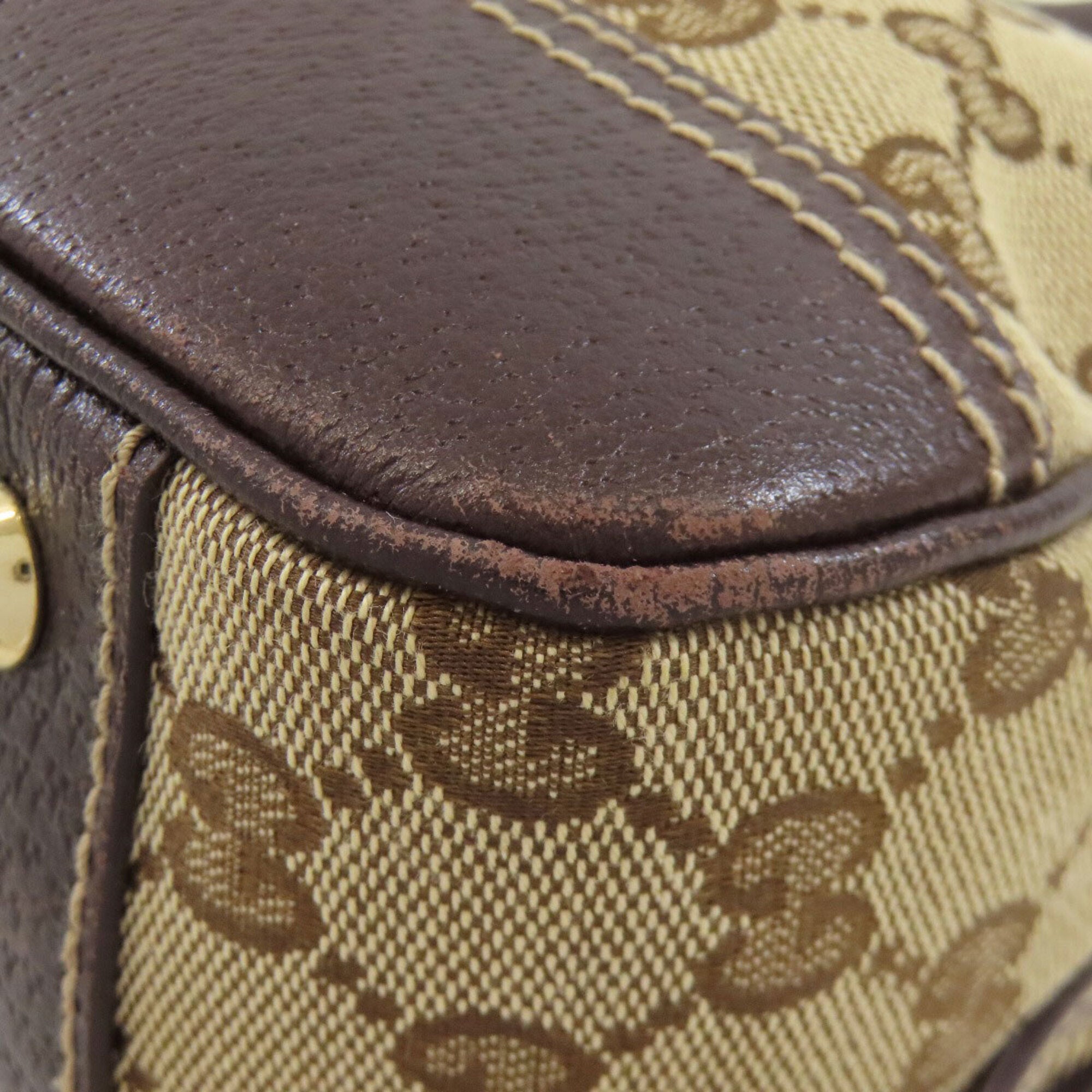 Gucci Brown Canvas Boston Bag Tote Bag (Pre-Owned)