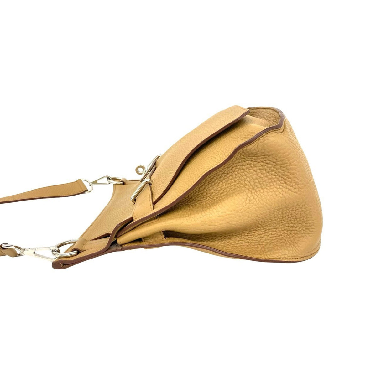 Hermes Beige Taurillon Clemence Leather Shoulder Bag (Pre-Owned)