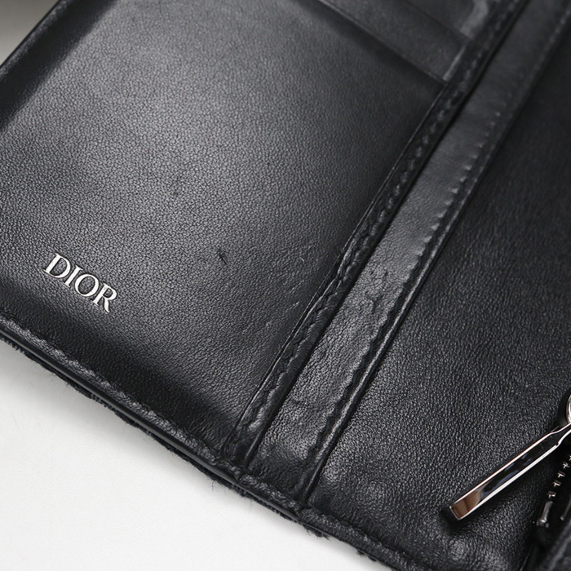 Christian Dior Black Jacquard Long Wallet (Bi-Fold) (Pre-Owned)