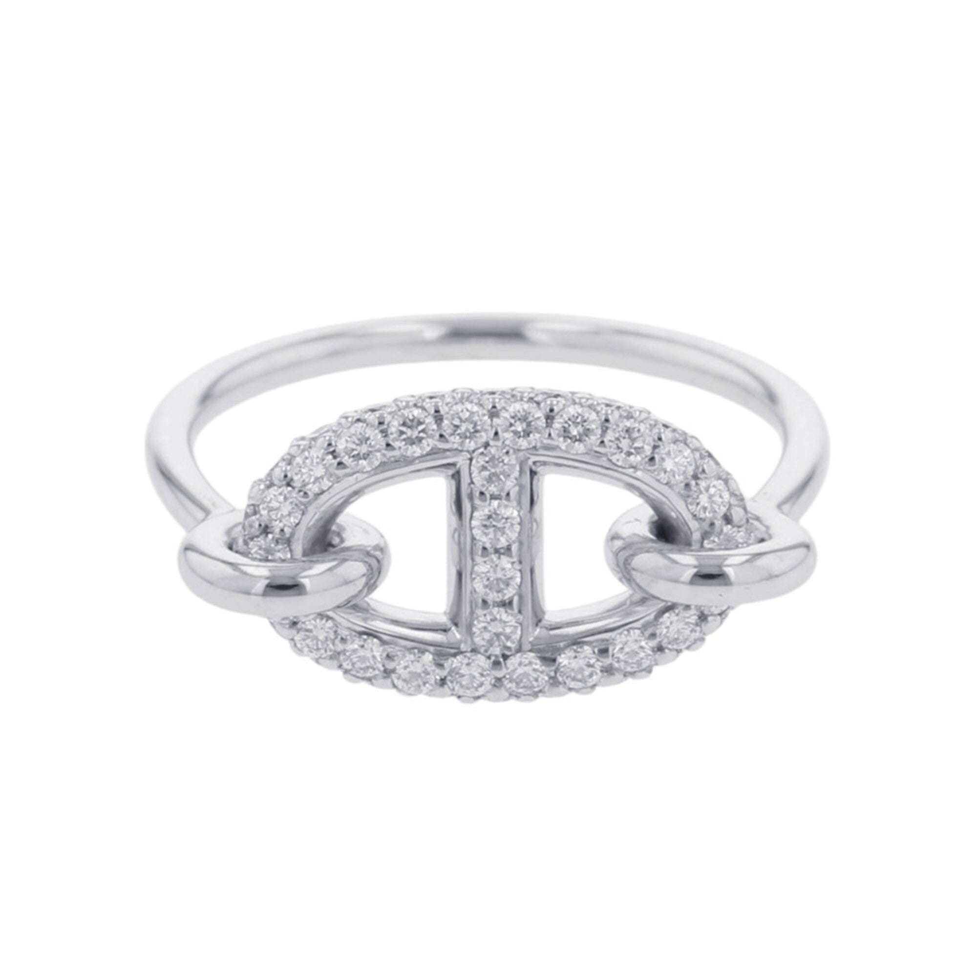 Hermes White Gold (18K) Band Ring (Pre-Owned)
