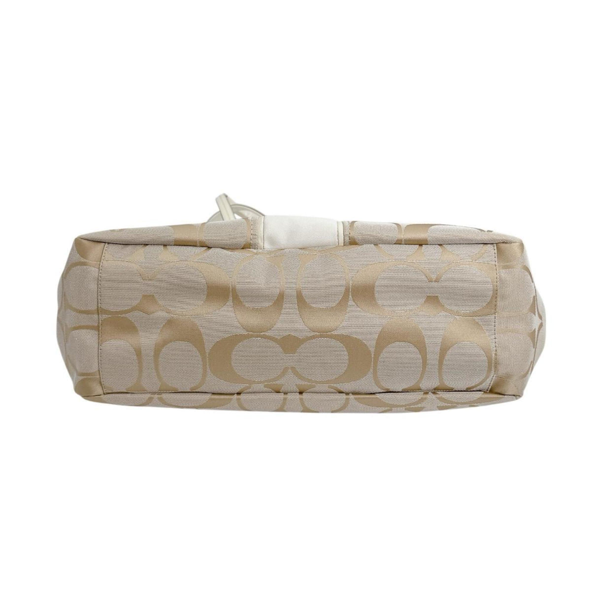 Coach Beige Canvas Handbag Tote Bag (Pre-Owned)