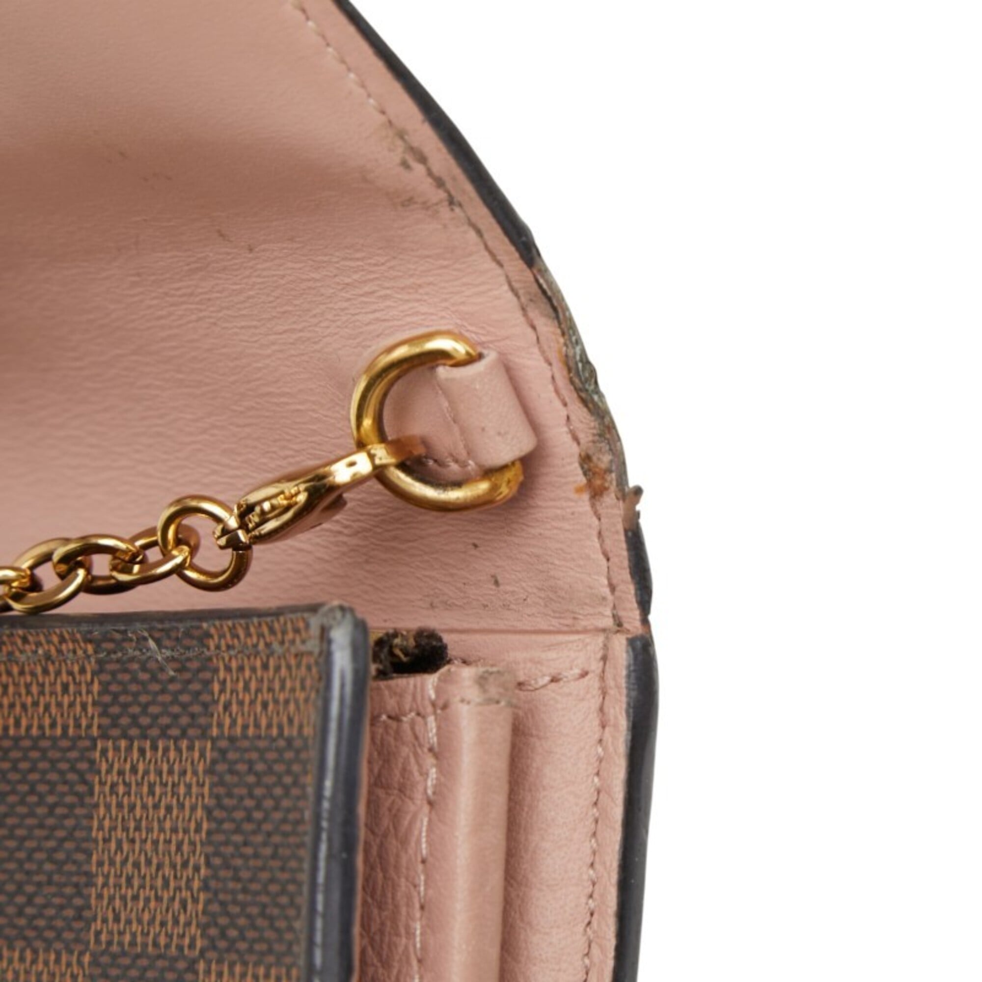 Louis Vuitton Brown Rose Ballerine Pvc Leather Chain/Shoulder Wallet (Pre-Owned)