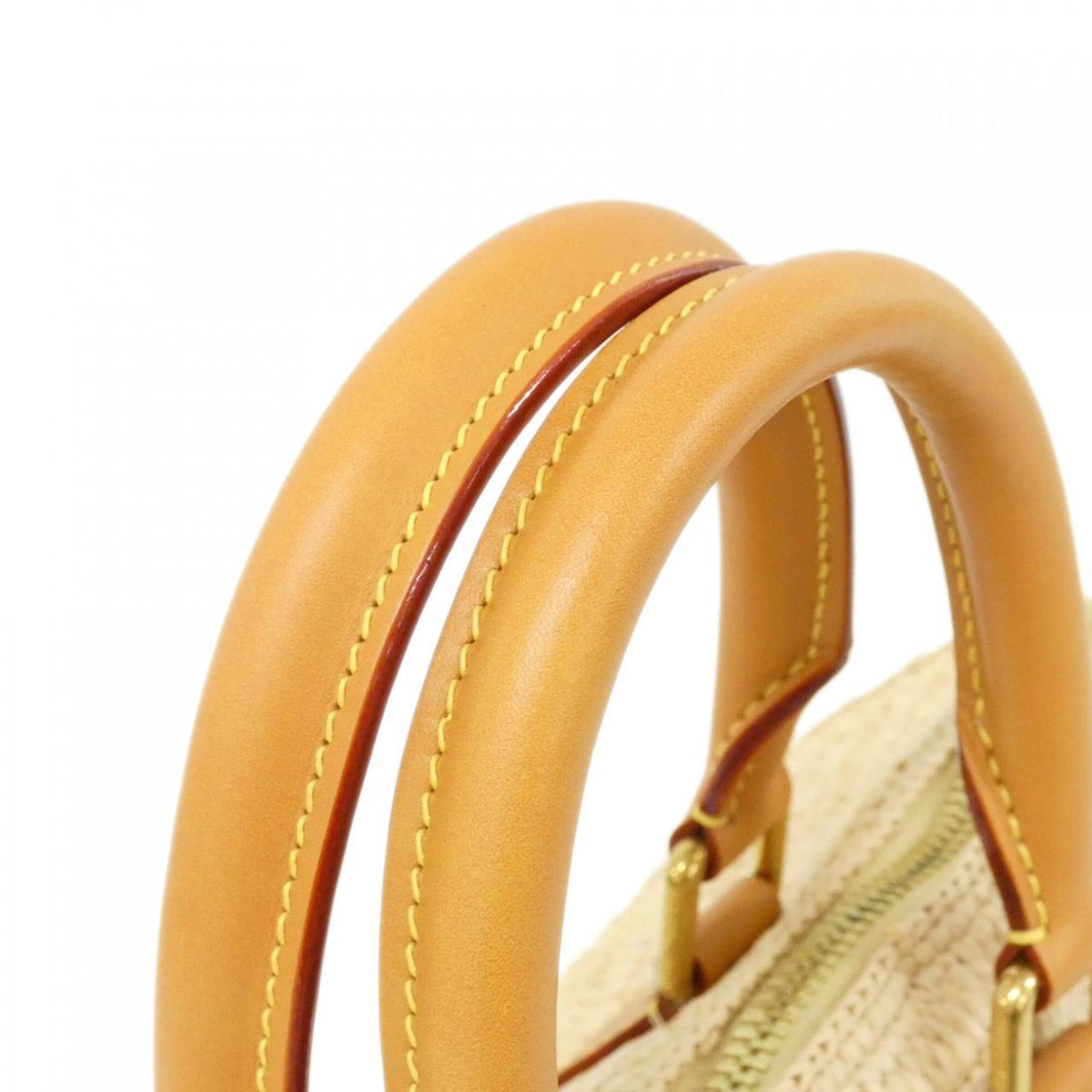 Louis Vuitton Beige Natural Raffia Boston Bag (Pre-Owned)