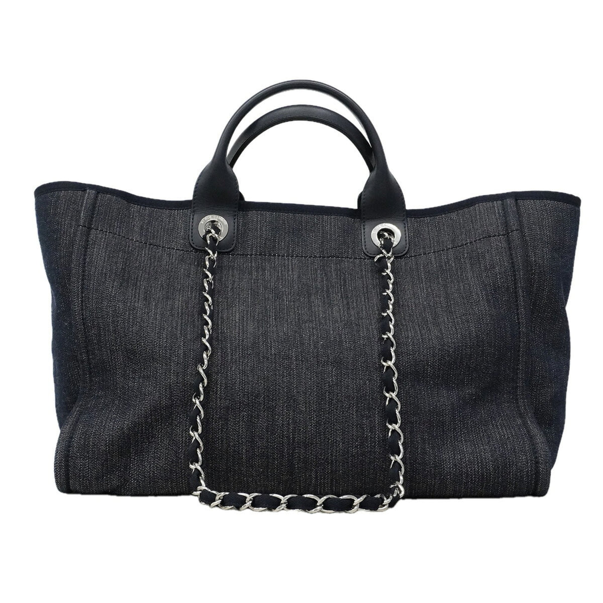 Chanel Navy Denim Tote Bag (Pre-Owned)