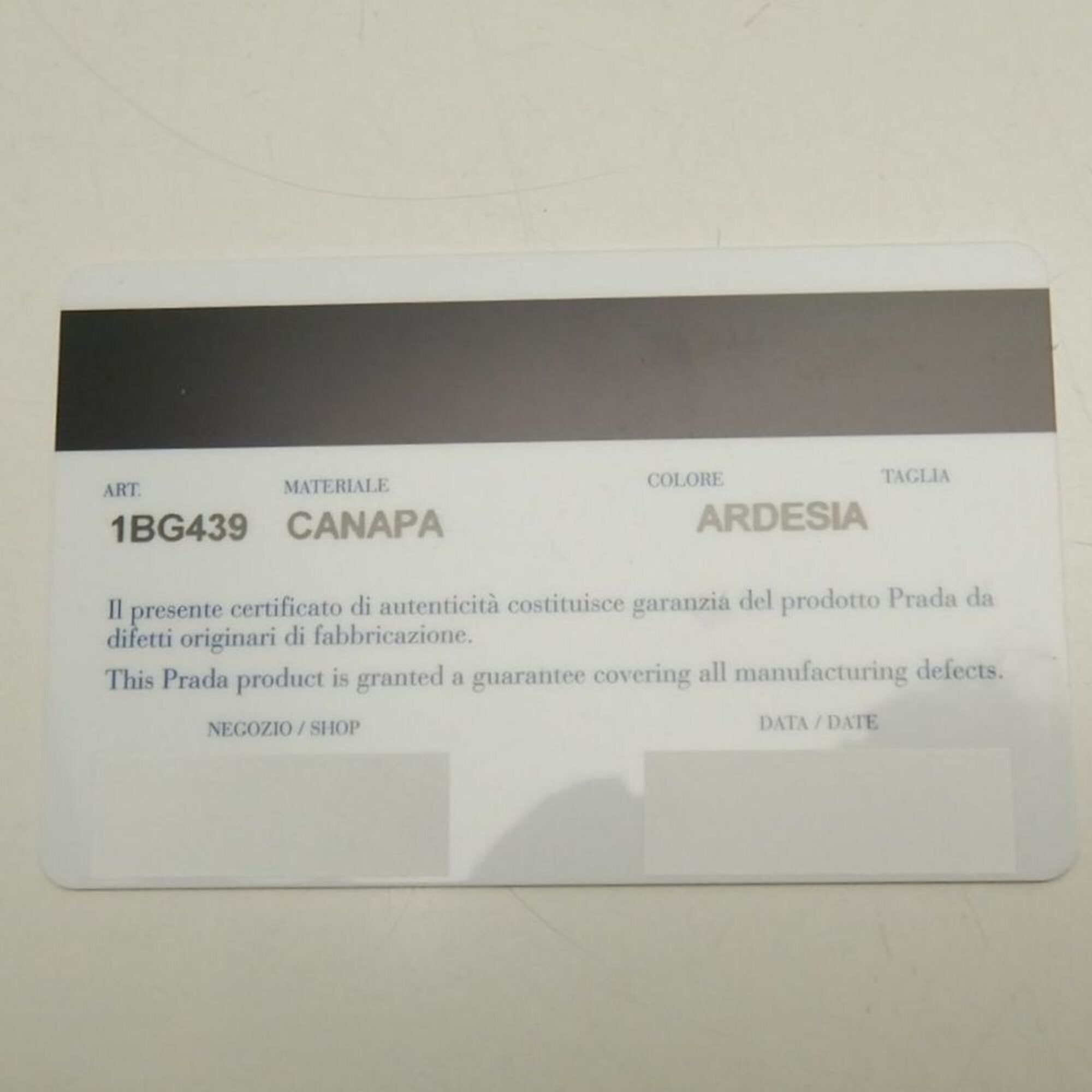Prada Canapa Ardesia Canvas Tote Bag (Pre-Owned)
